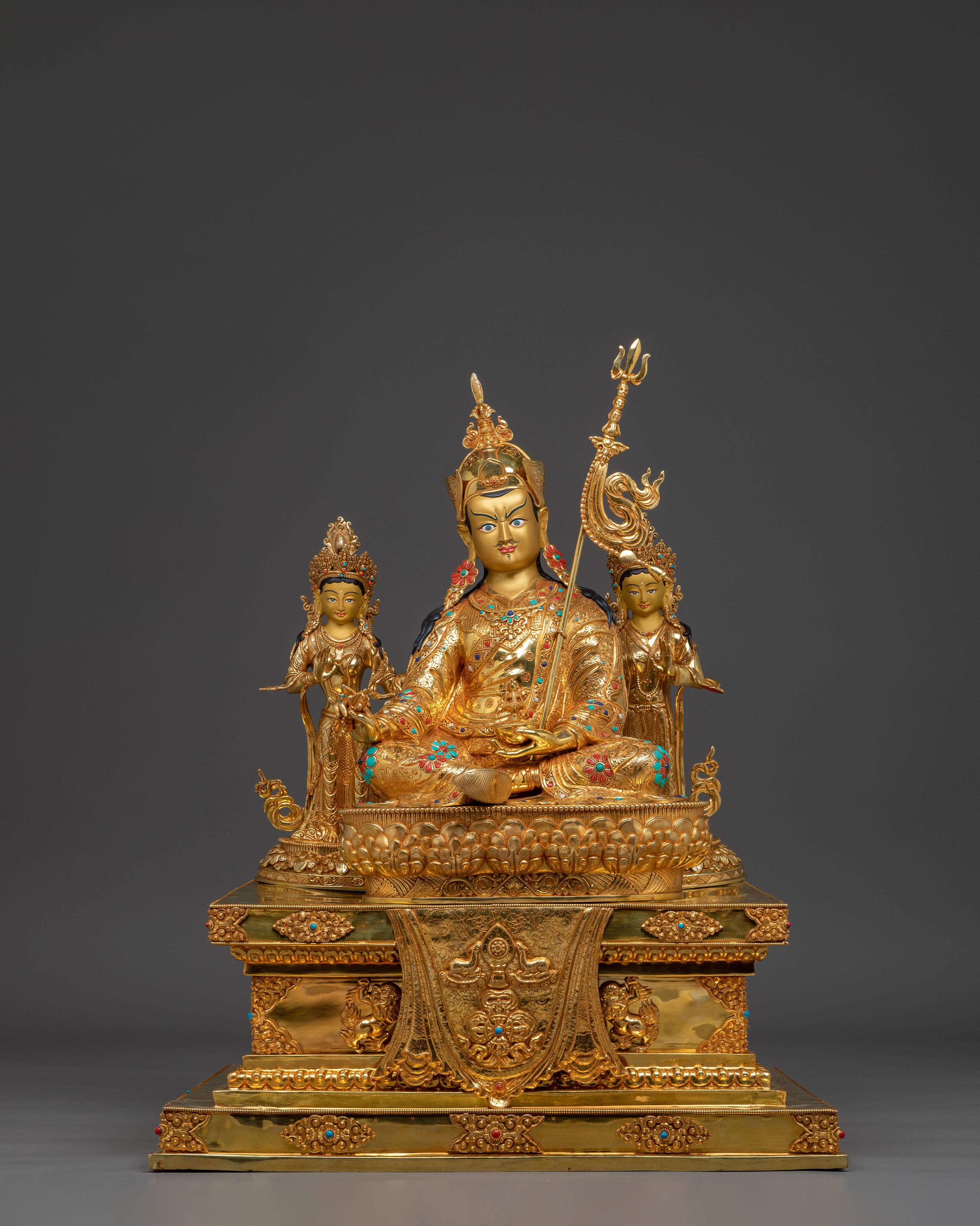 Guru Rinpoche on Throne | Spiritual Altar Decor