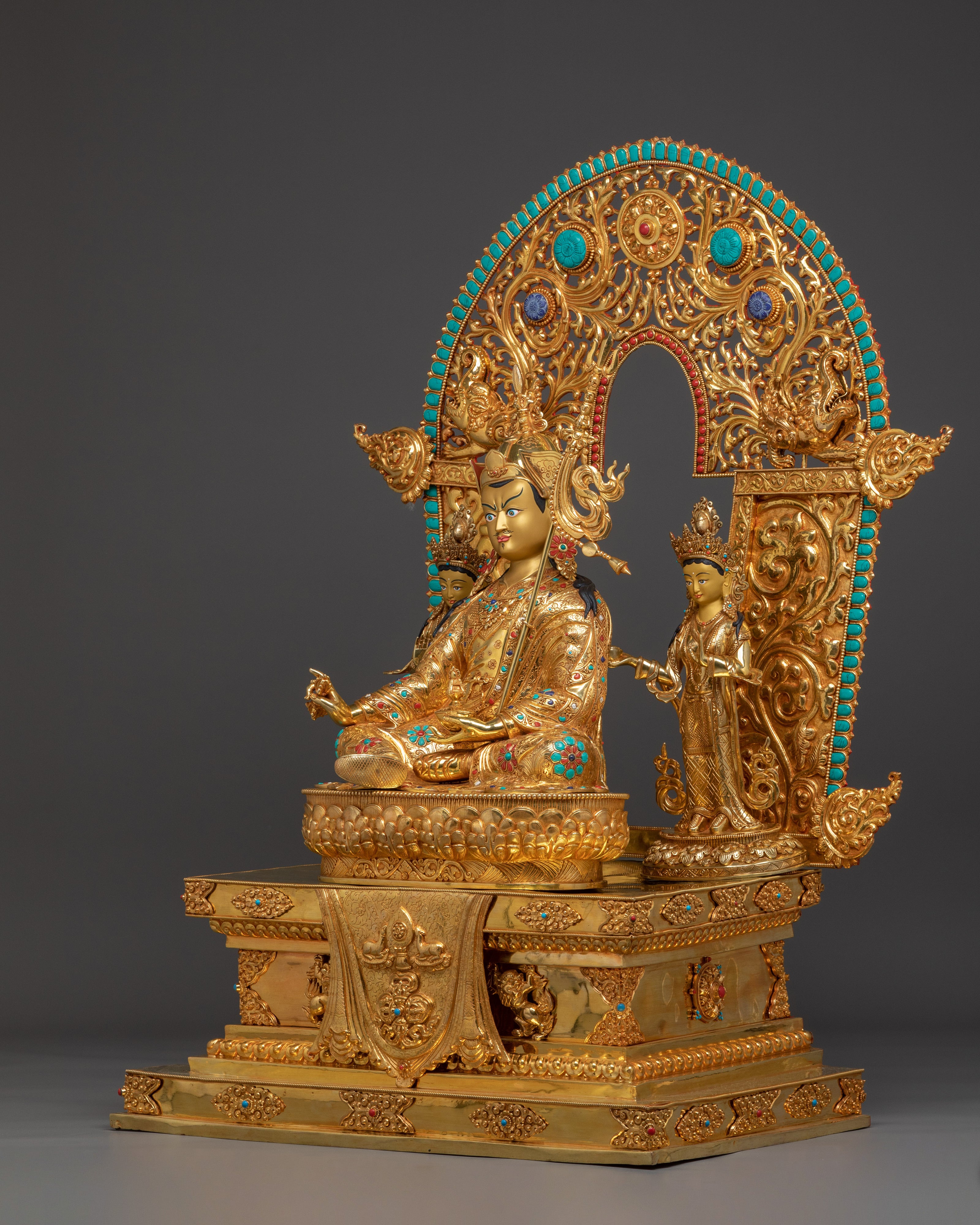 Guru Rinpoche on Throne | Spiritual Altar Decor