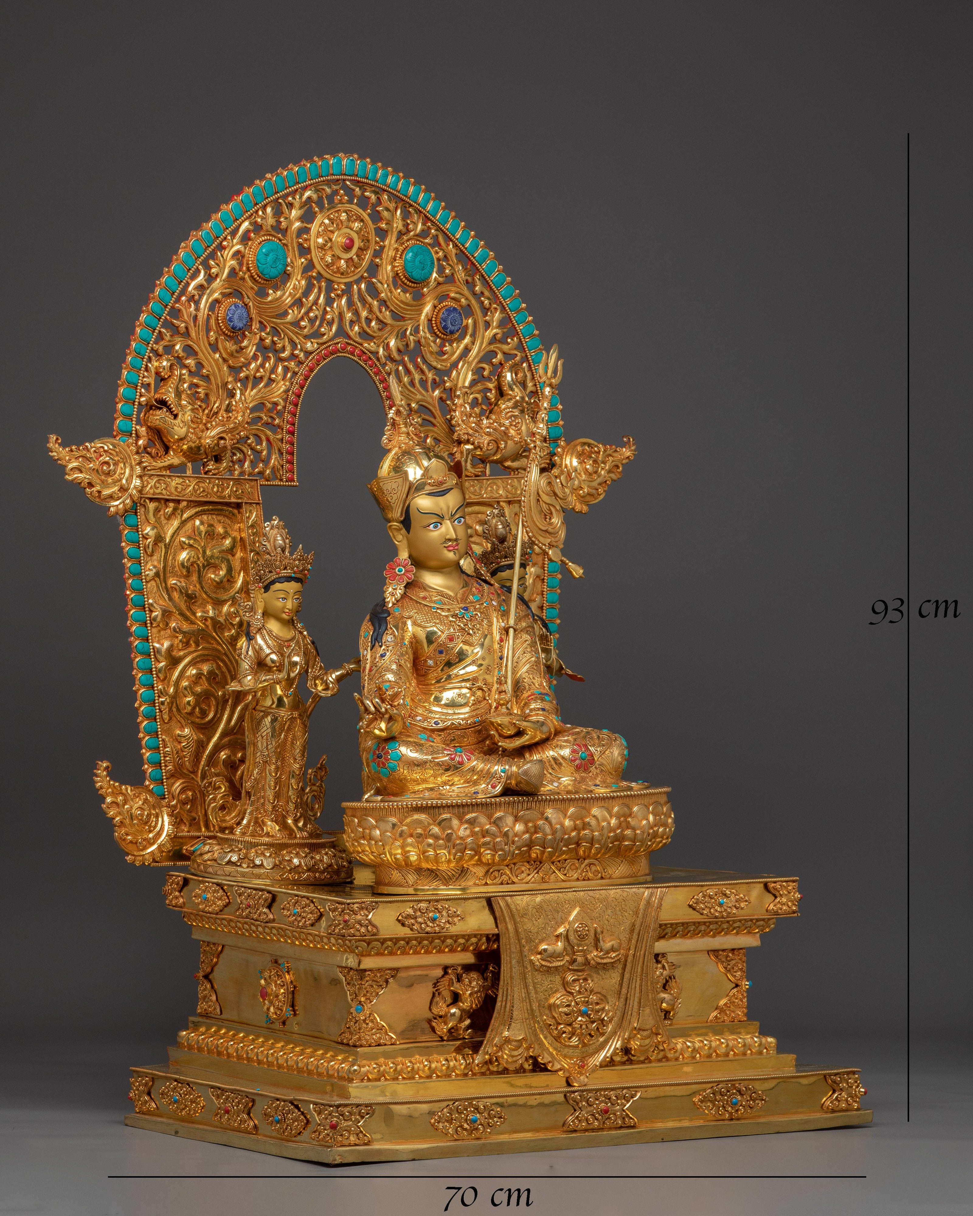Guru Rinpoche on Throne | Spiritual Altar Decor