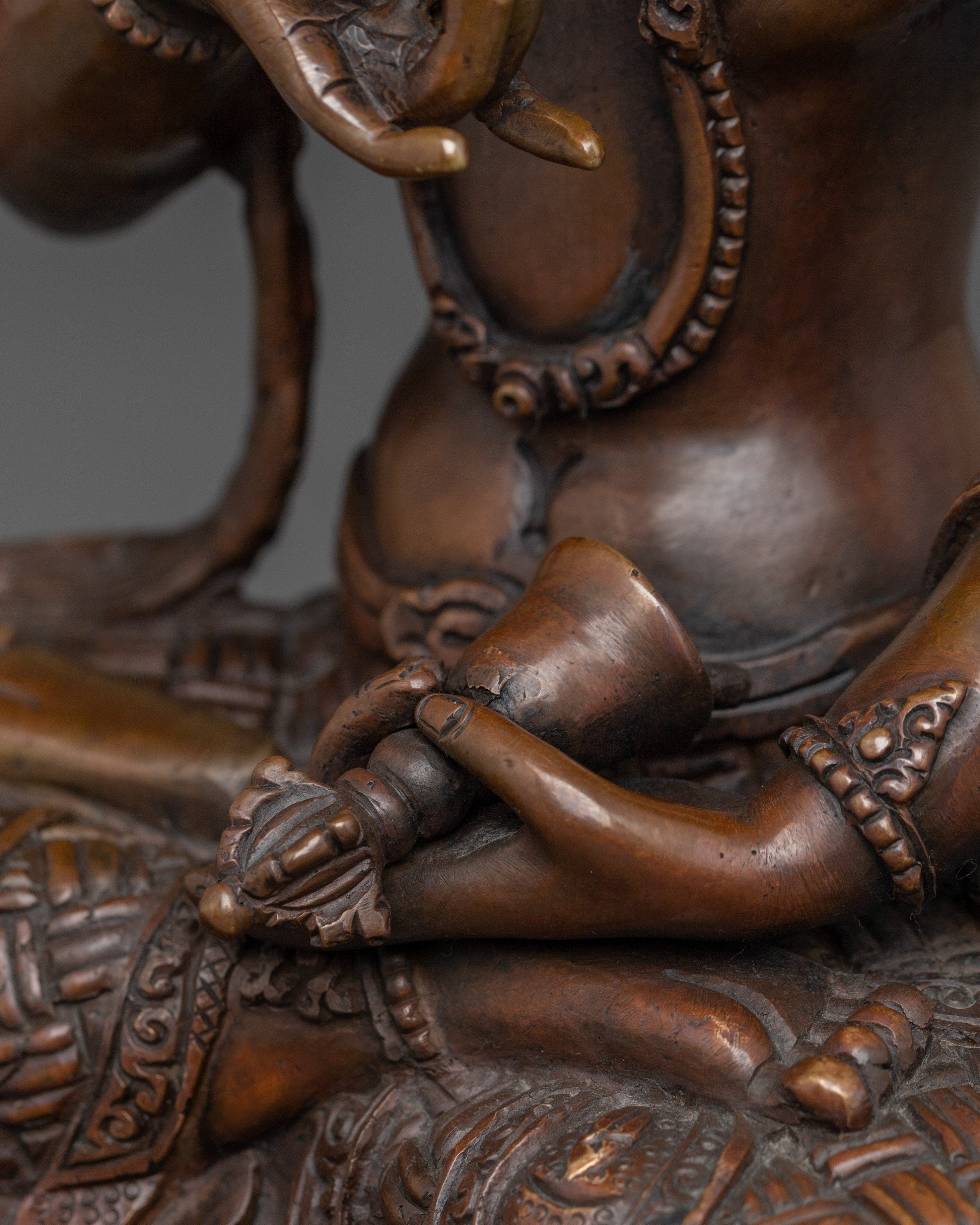 Oxidized Dorje Sempa Artwork | Vajrasattva - Embodiment of Purification