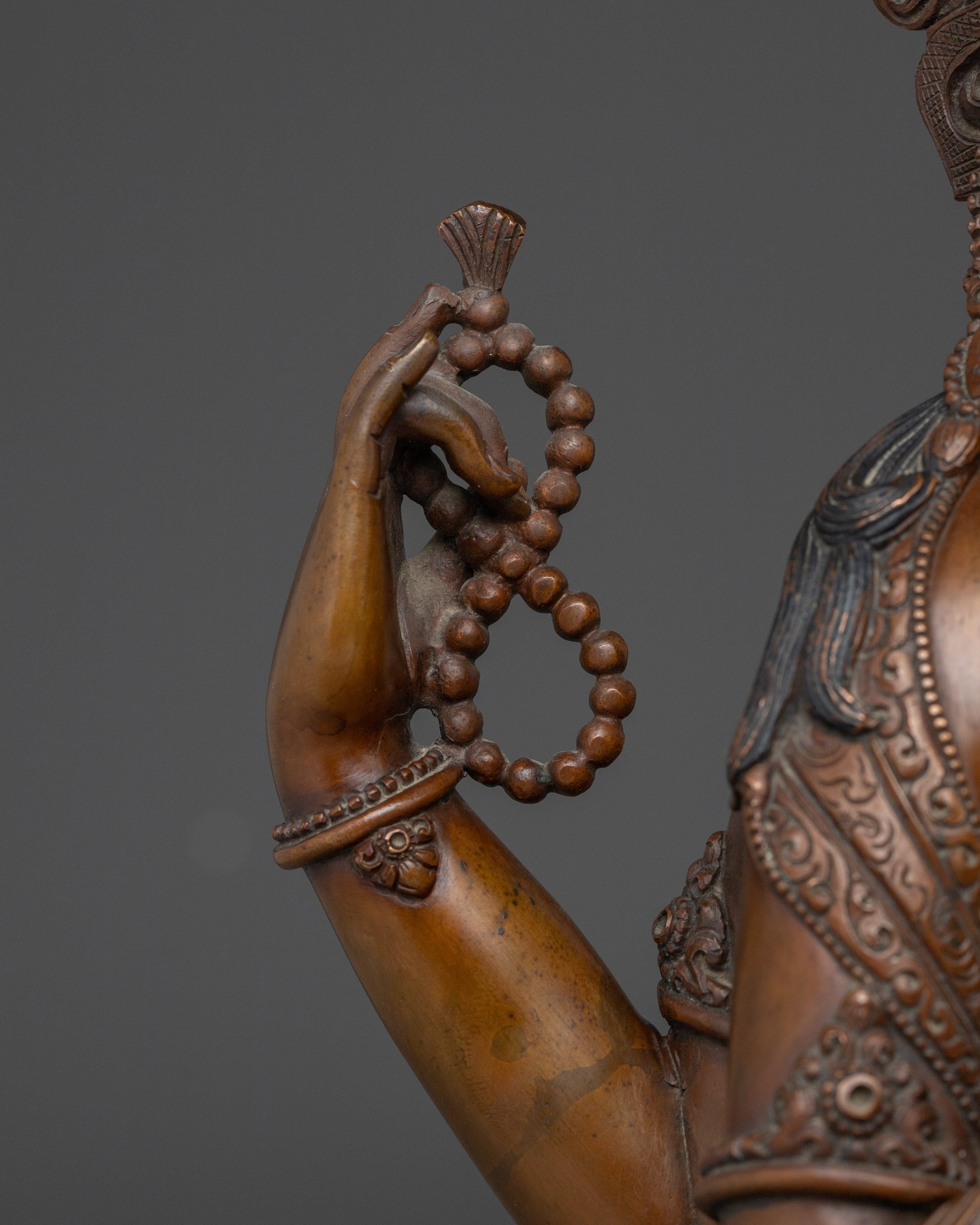 Tibetan Buddhism Artwork of Chenrezig | Four Armed Avalokiteshvara