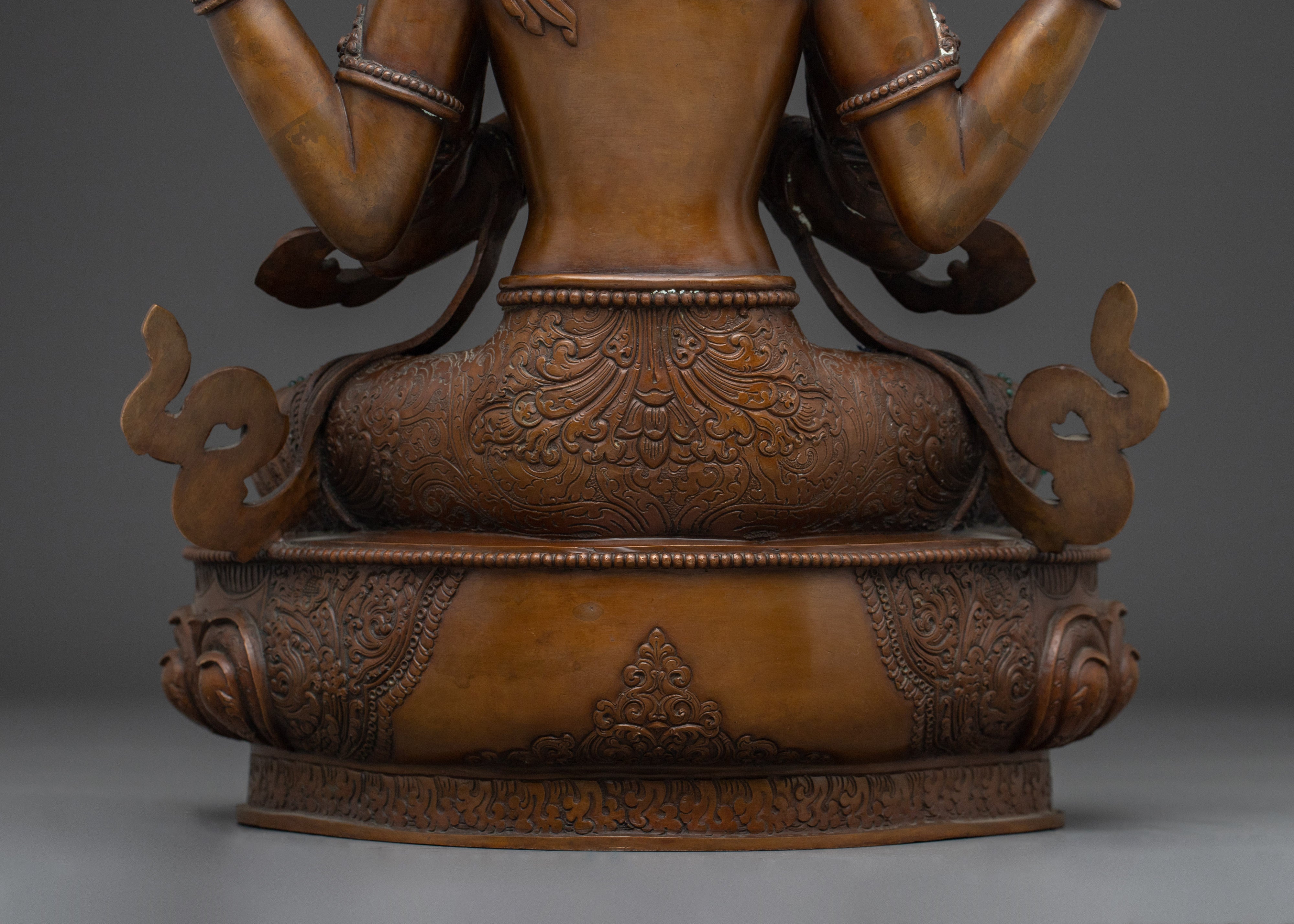 Tibetan Buddhism Artwork of Chenrezig | Four Armed Avalokiteshvara