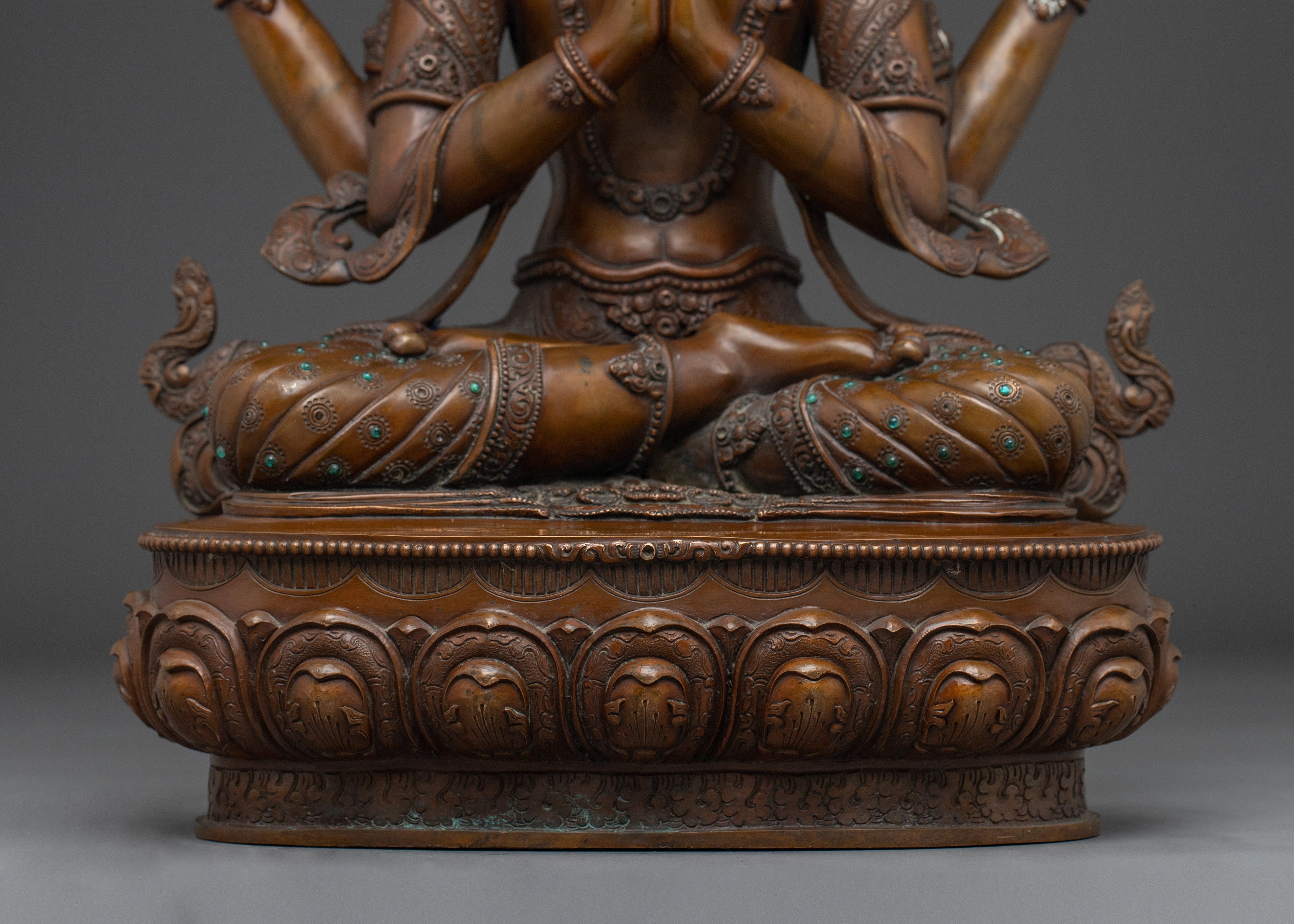Tibetan Buddhism Artwork of Chenrezig | Four Armed Avalokiteshvara