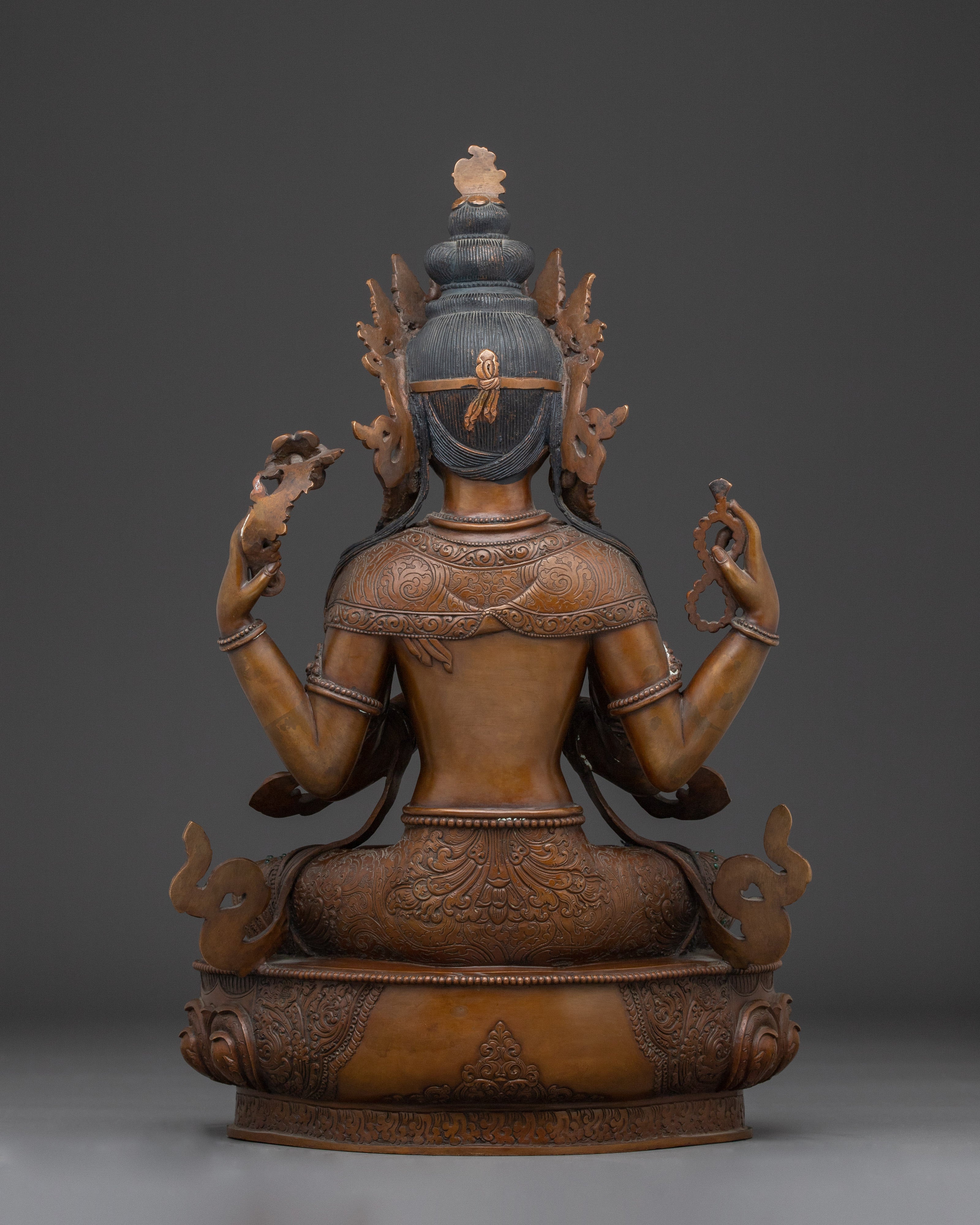 Tibetan Buddhism Artwork of Chenrezig | Four Armed Avalokiteshvara