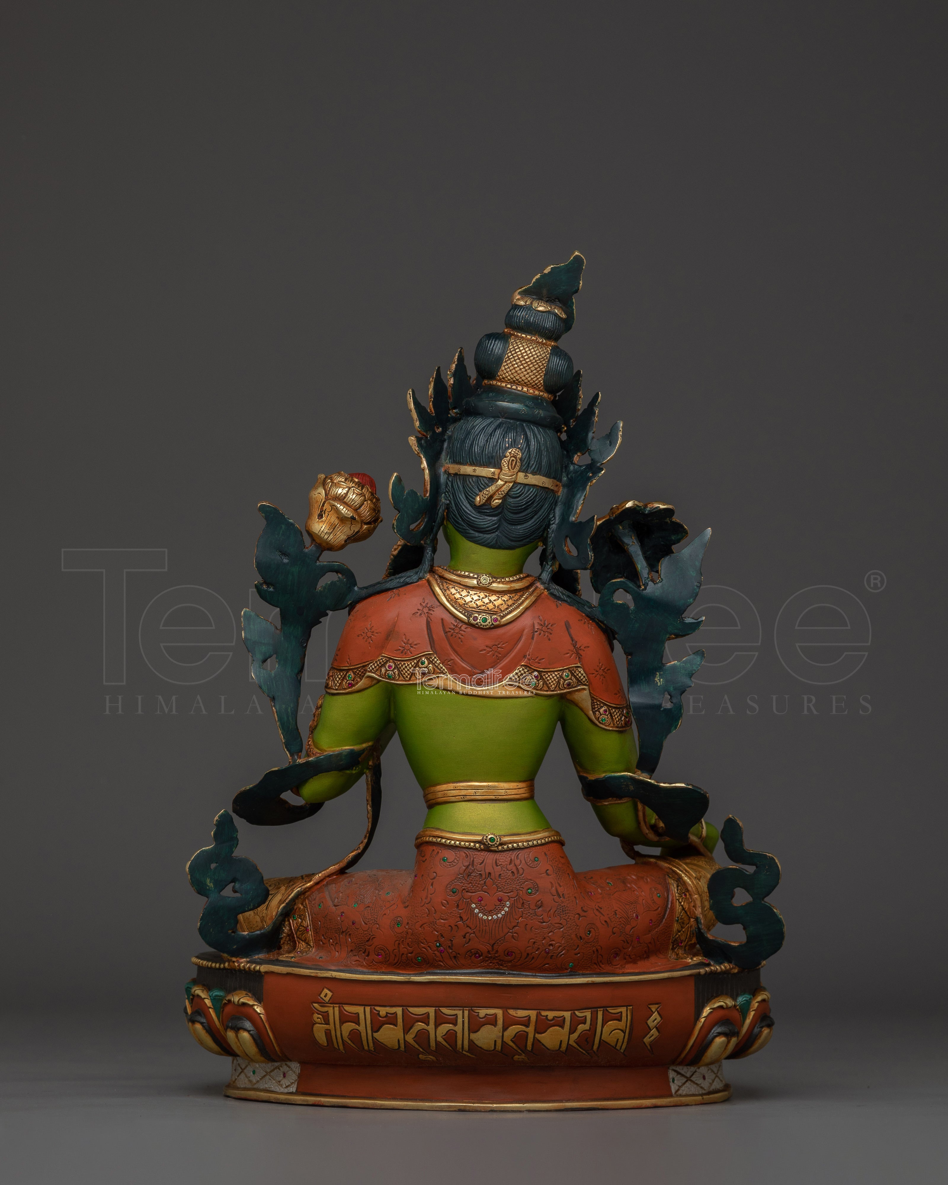 Handmade Buddhist Green Tara Art | Compassionate Goddess