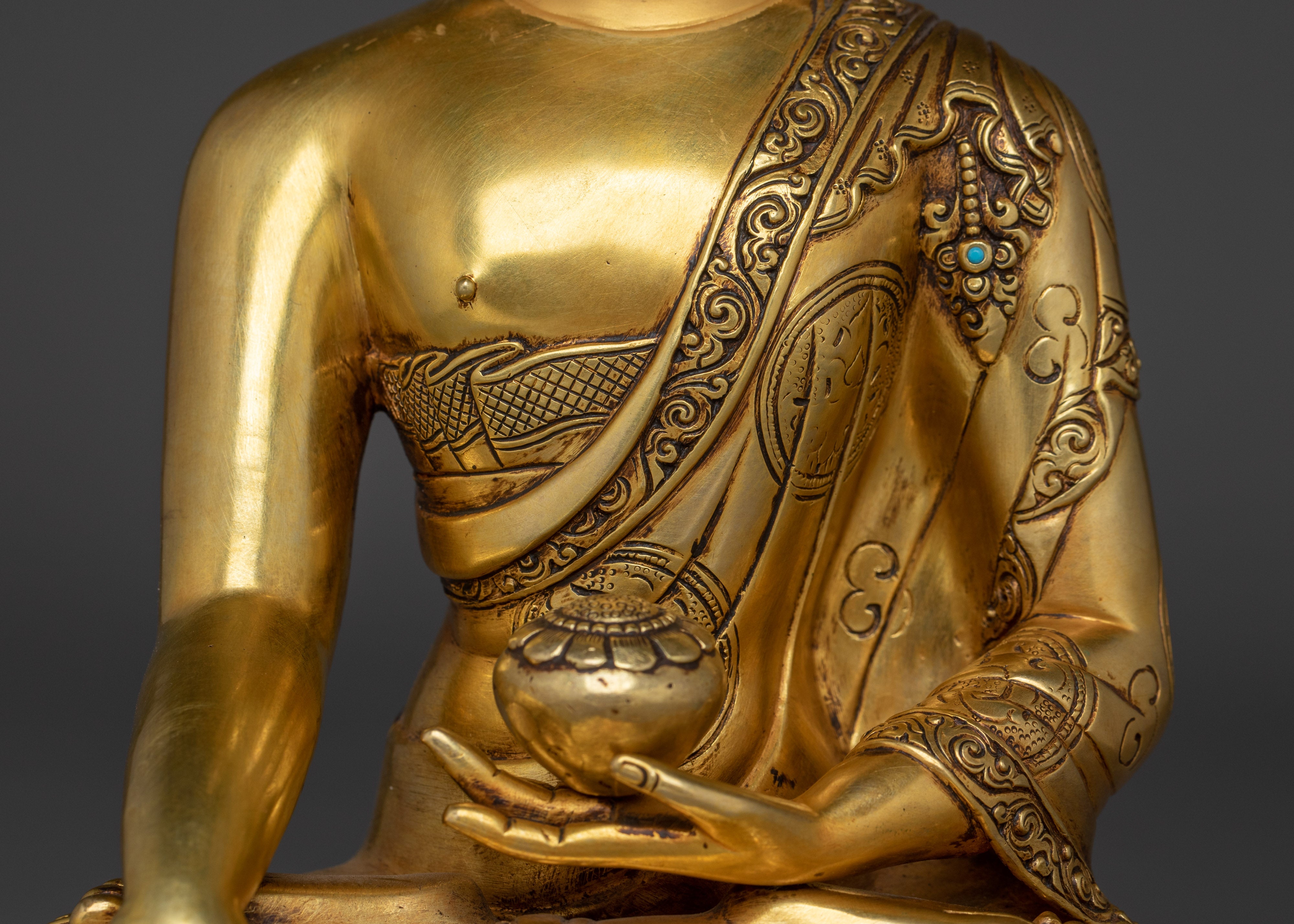 11 Inch Tibetan Shakyamuni Buddha Artwork | Enlightened One