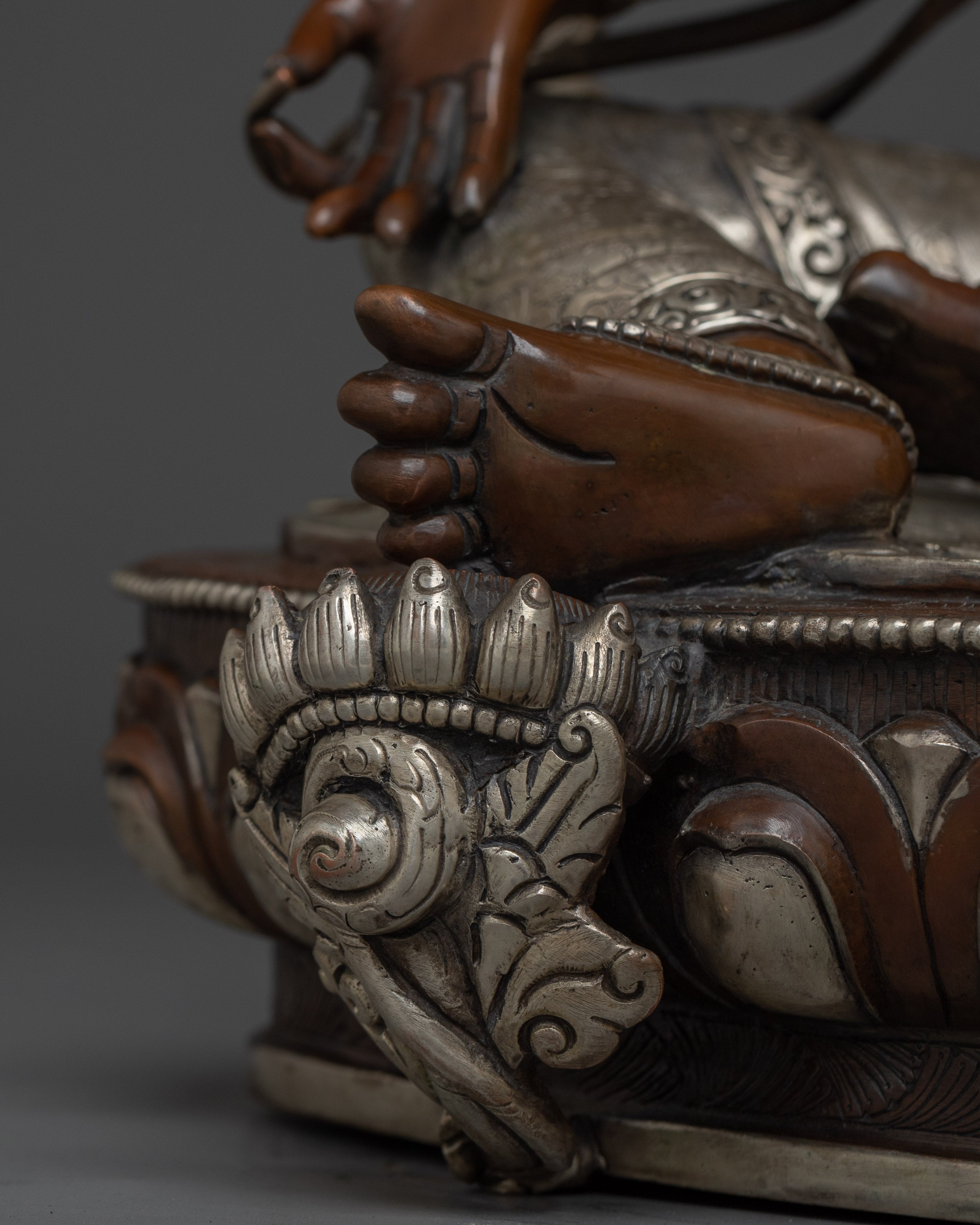 15.7 Inch Oxidized Green Tara Figurine | Symbol of Compassion