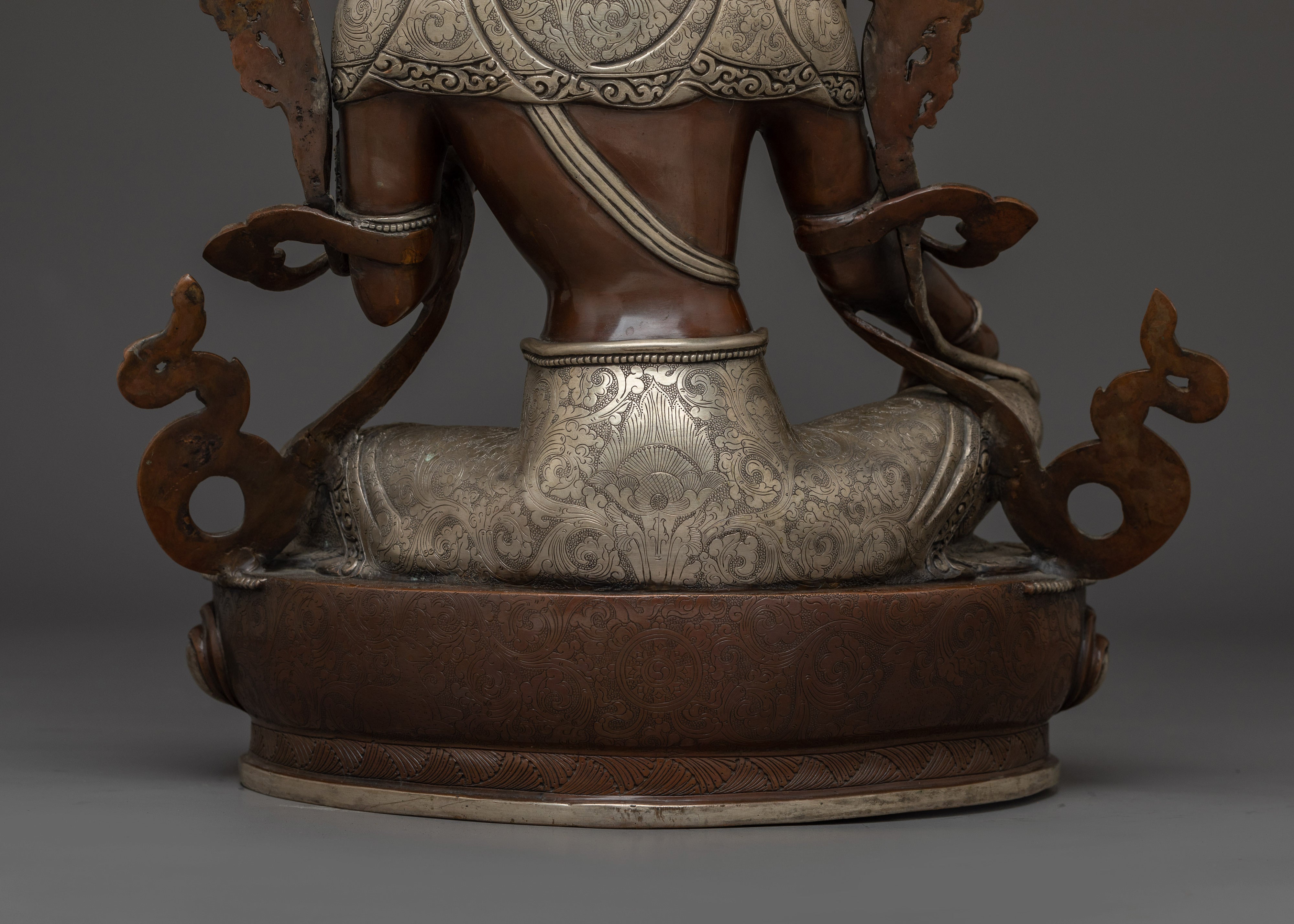 15.7 Inch Oxidized Green Tara Figurine | Symbol of Compassion