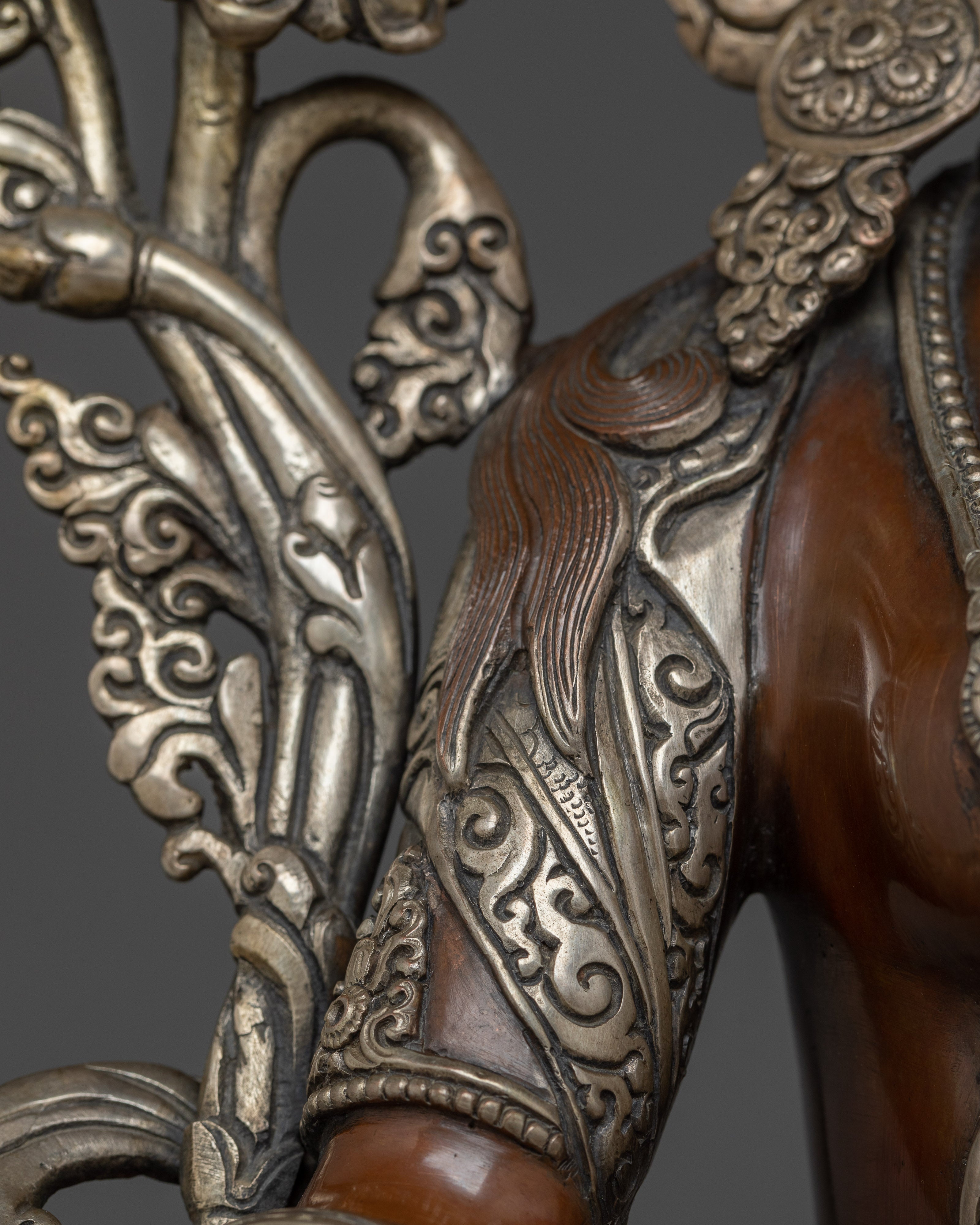 15.7 Inch Oxidized Green Tara Figurine | Symbol of Compassion