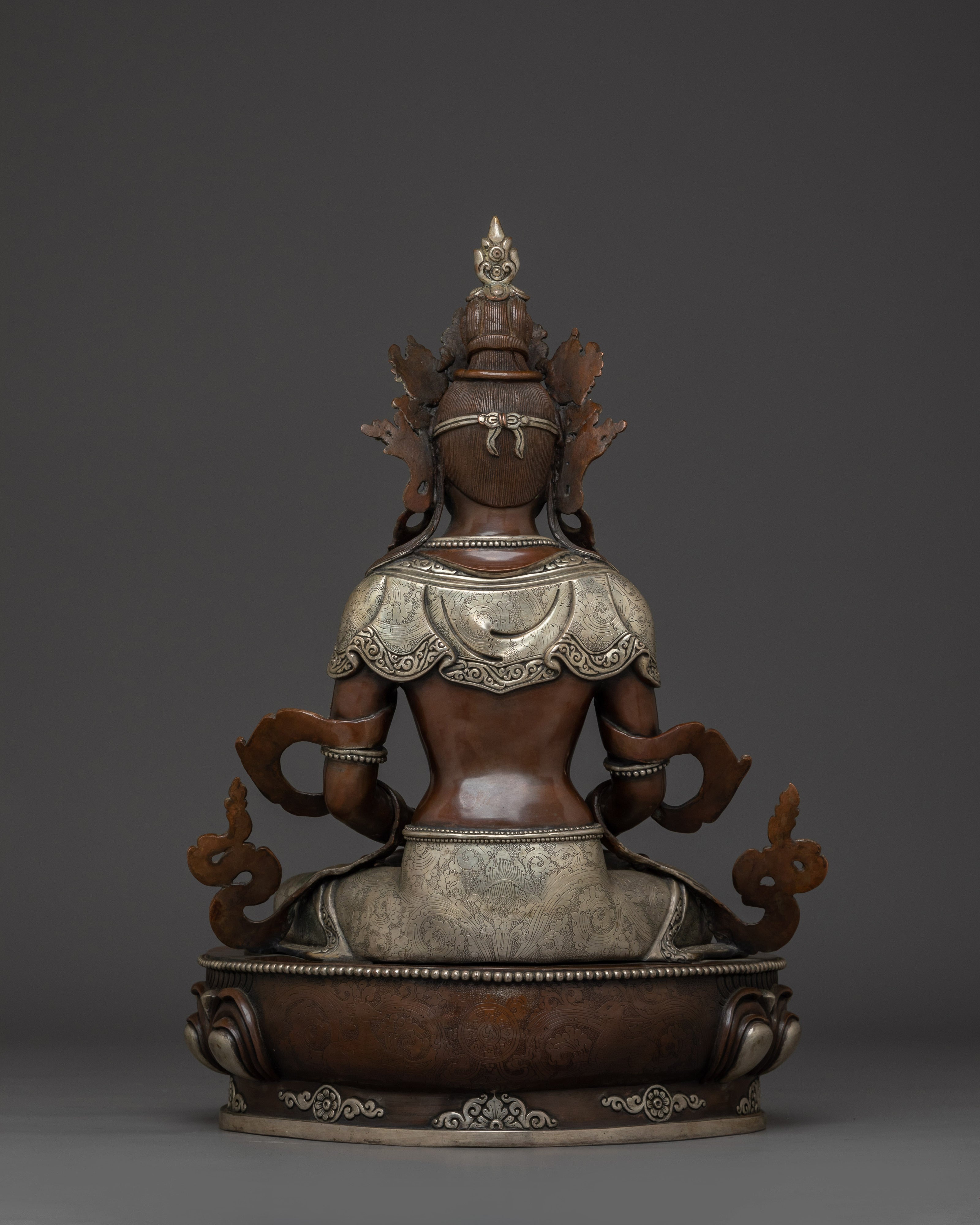 Oxidized Amitayus the Long-Life Buddha Statue | The Long-Life Buddha Art