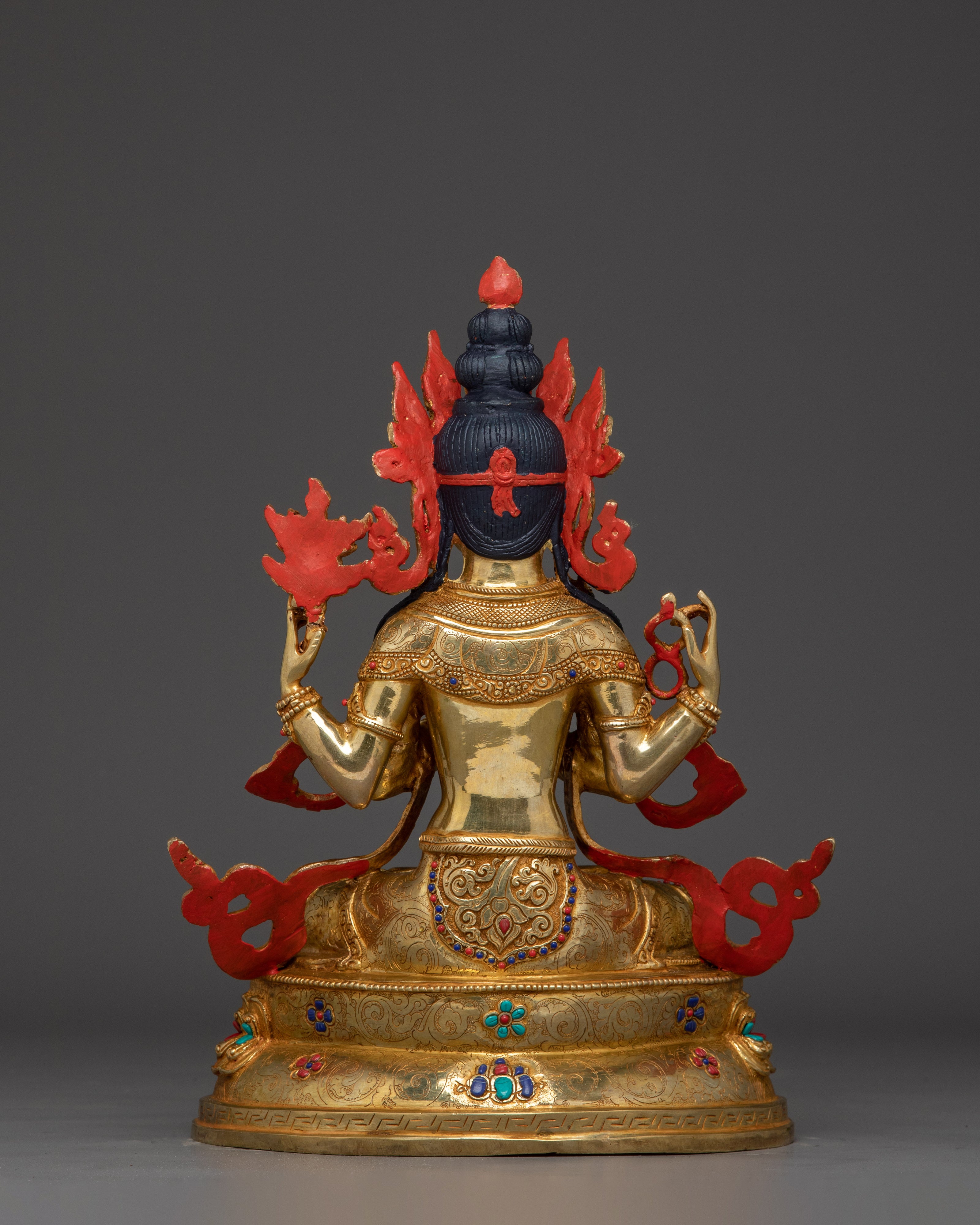 Handmade Buddha Art of Chenrezig | Protector and Healer in Tibetan Buddhism