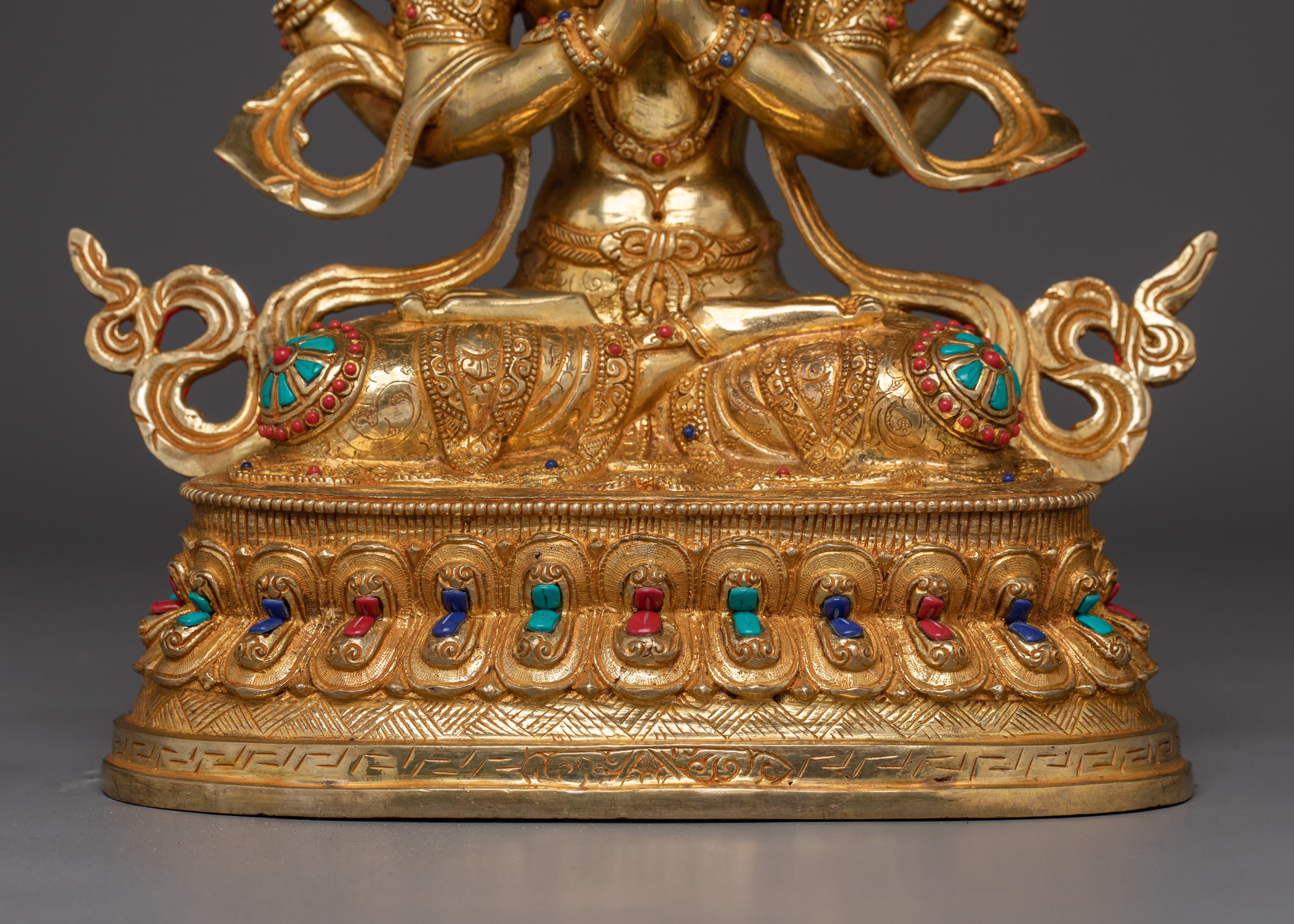 Handmade Buddha Art of Chenrezig | Protector and Healer in Tibetan Buddhism