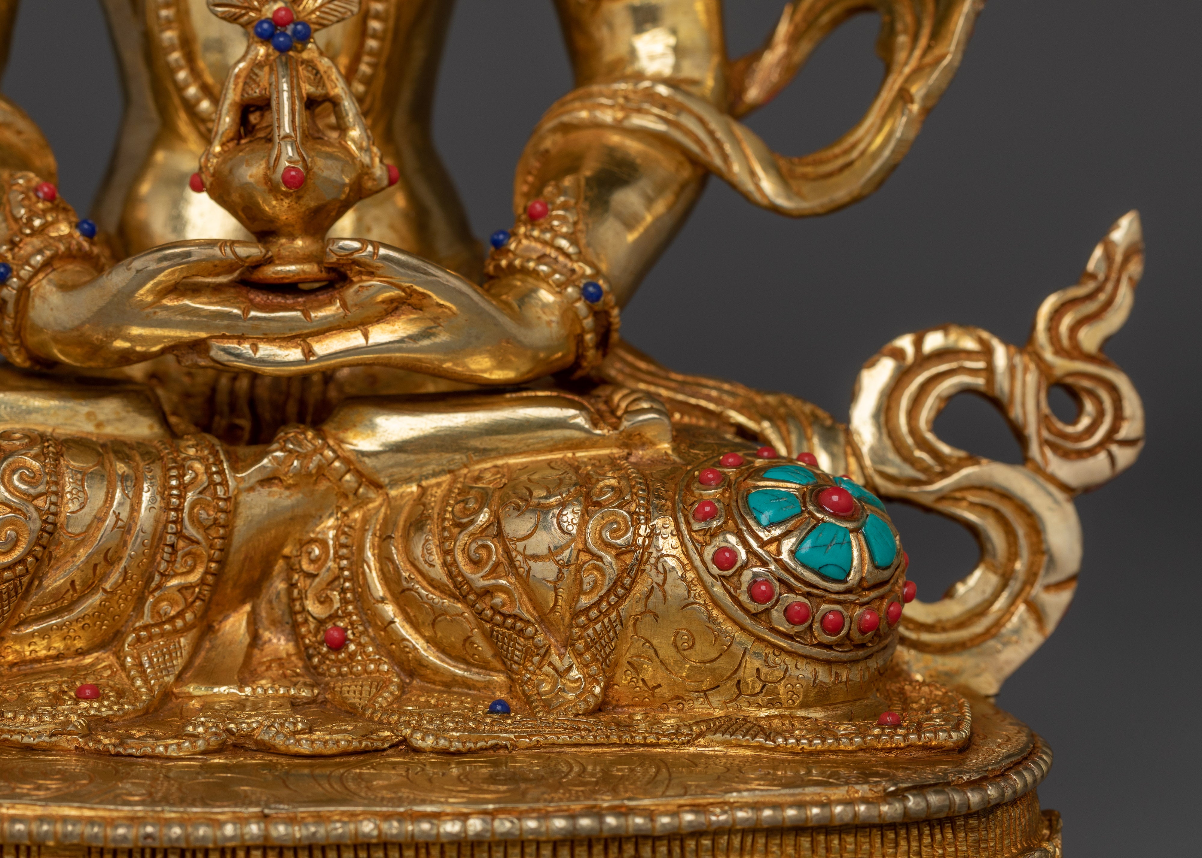 Himalayan Copper Artwork of Amitayus | Deity for Longevity and Blessings