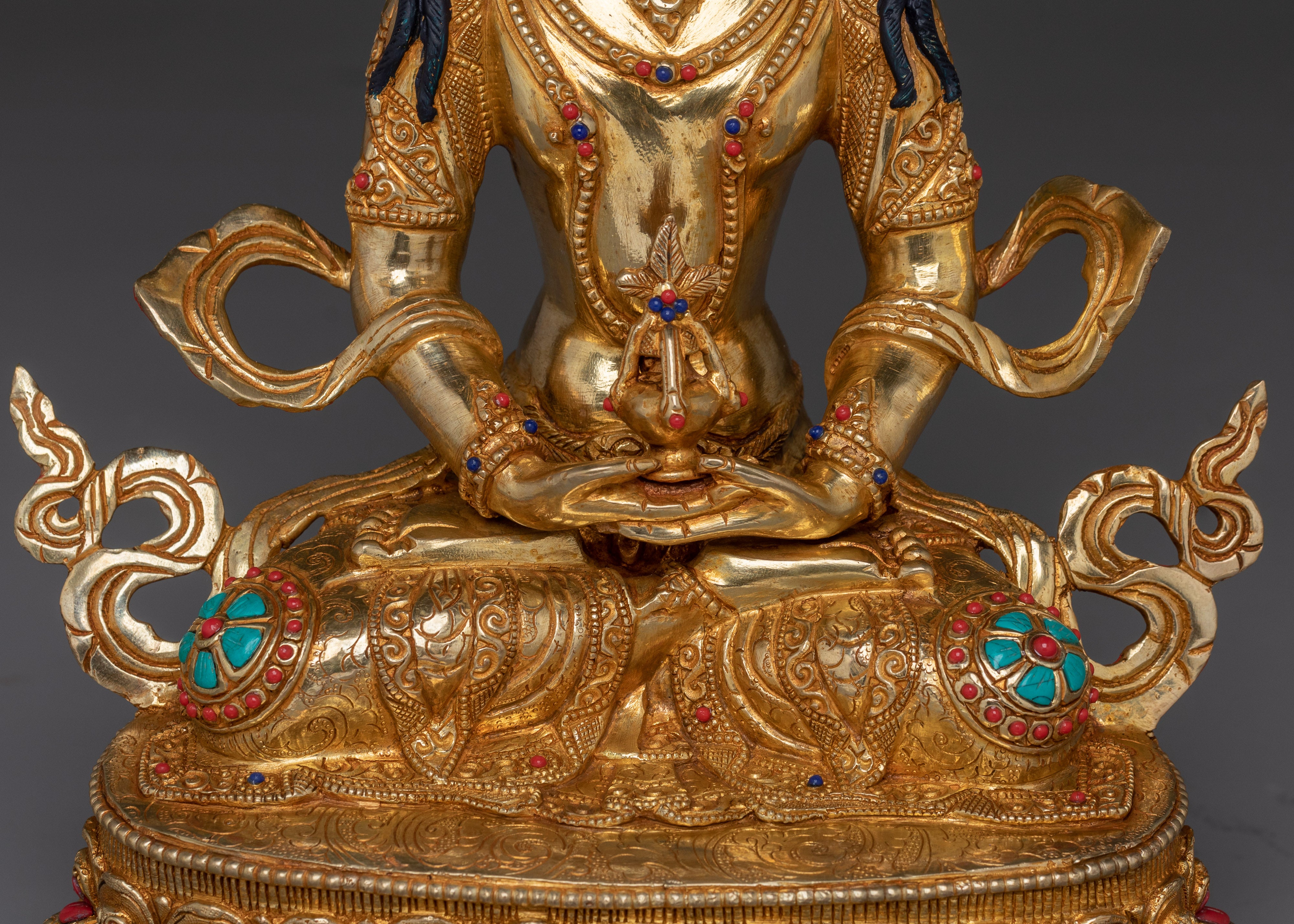 Himalayan Copper Artwork of Amitayus | Deity for Longevity and Blessings