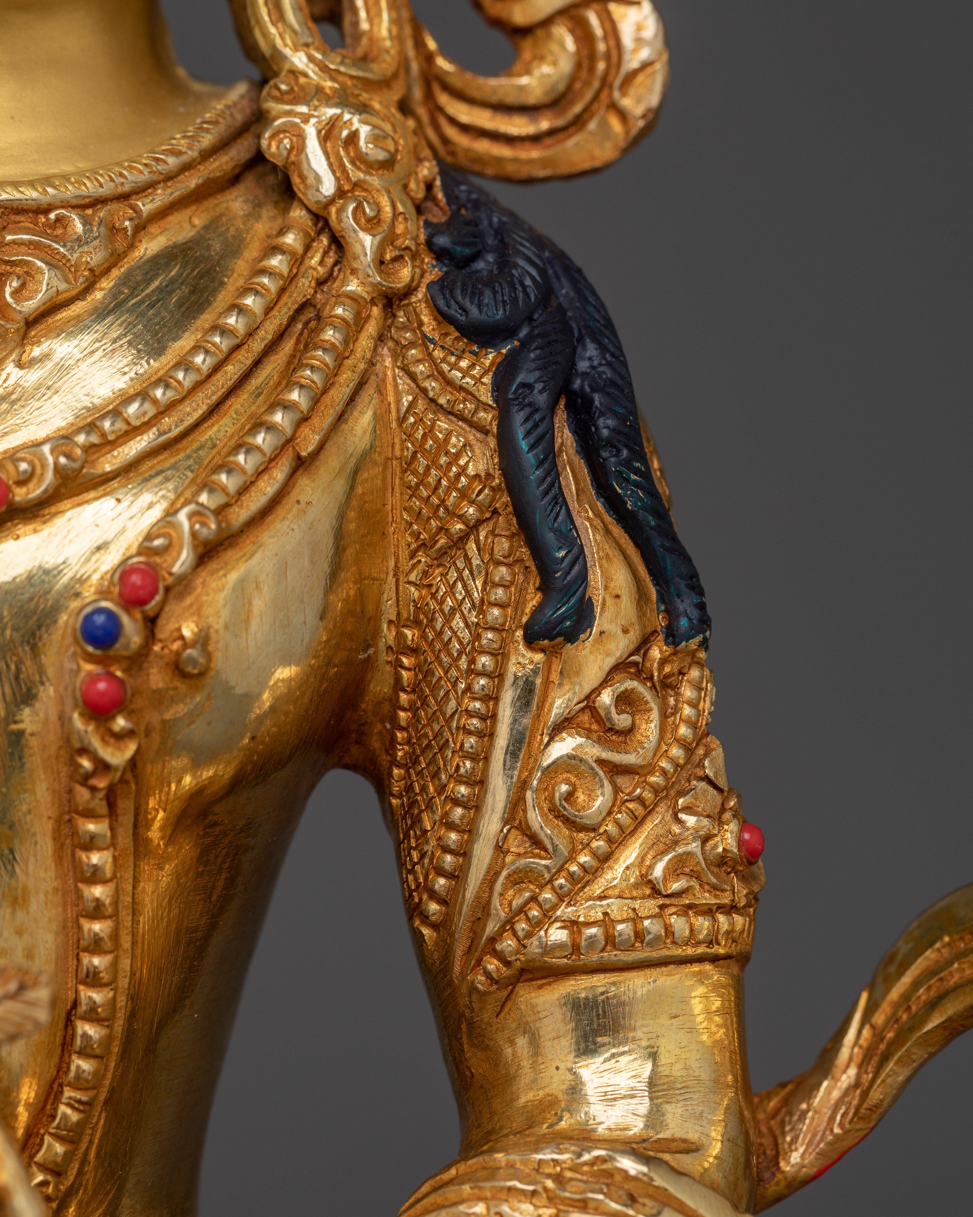 Himalayan Copper Artwork of Amitayus | Deity for Longevity and Blessings