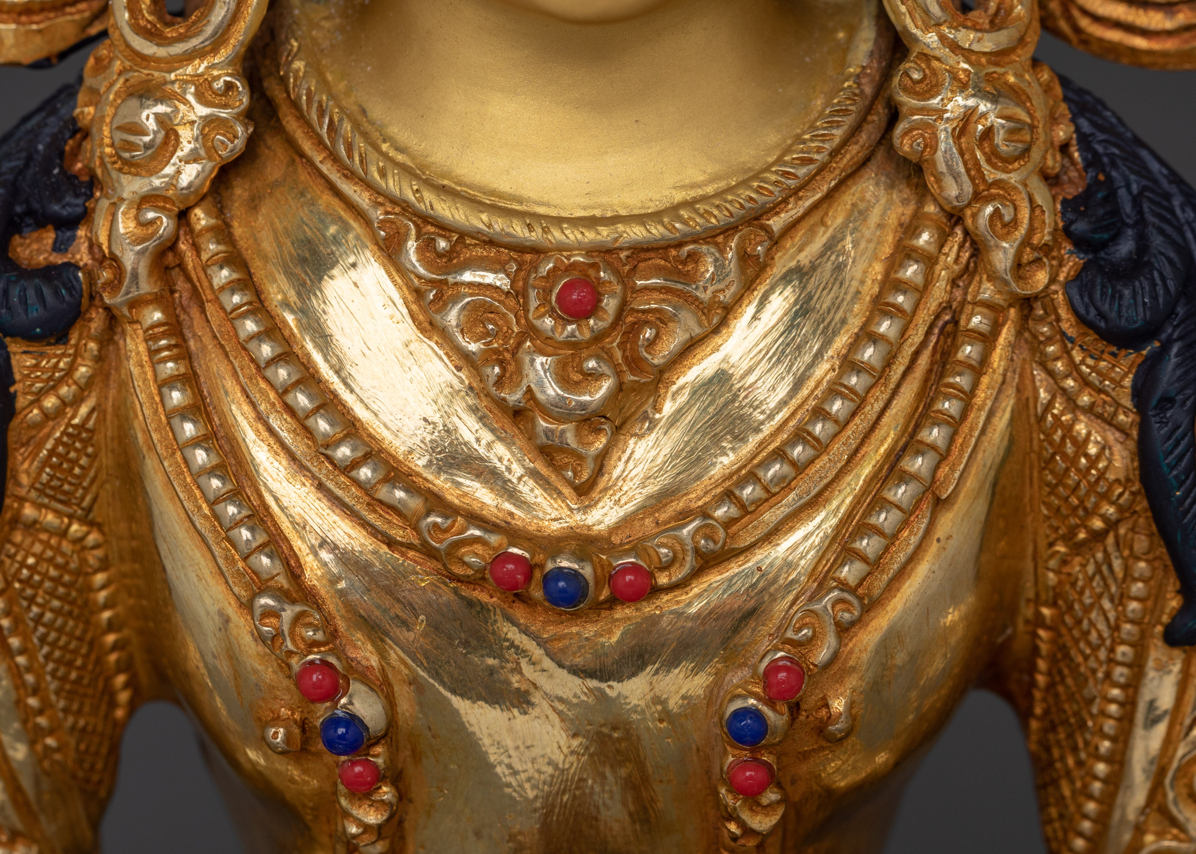 Himalayan Copper Artwork of Amitayus | Deity for Longevity and Blessings