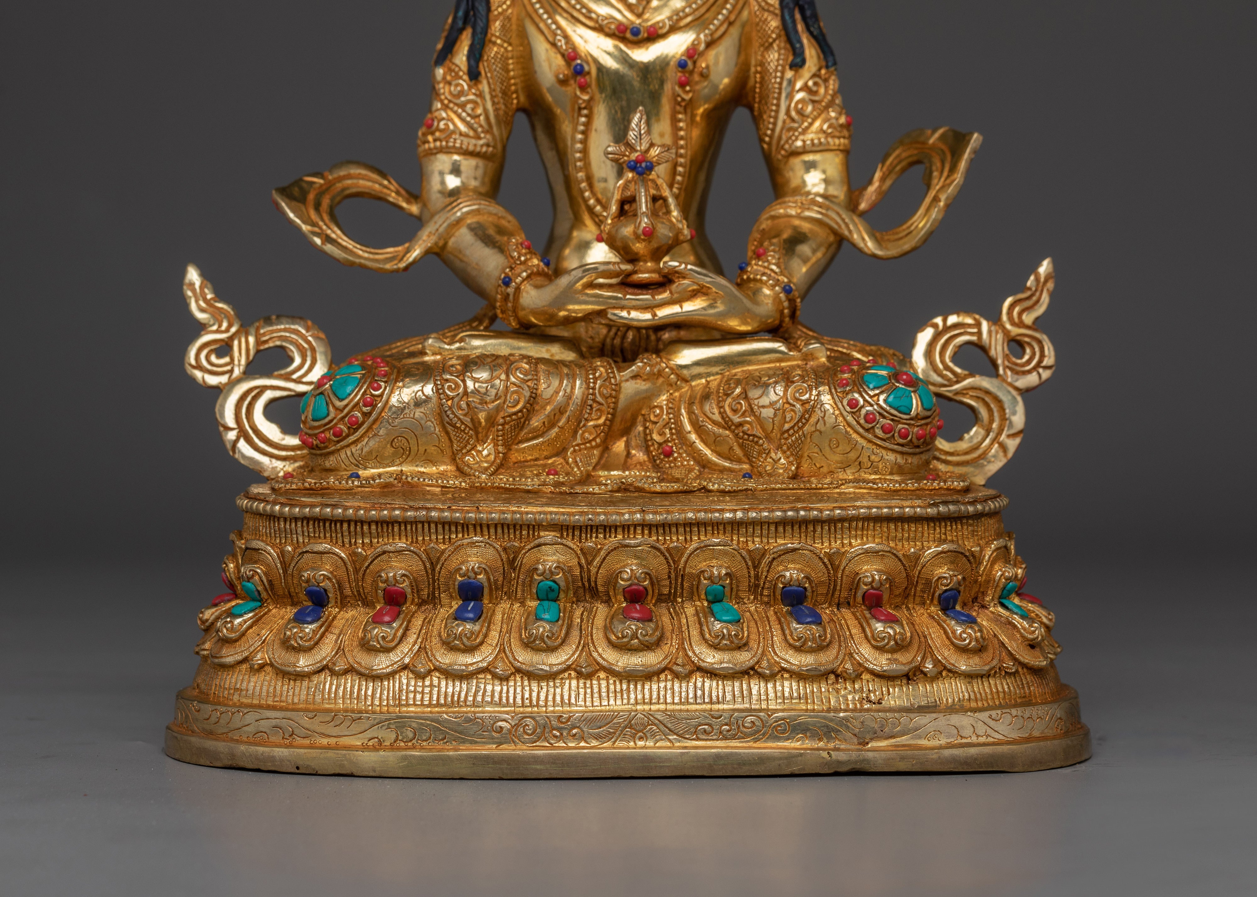 Himalayan Copper Artwork of Amitayus | Deity for Longevity and Blessings