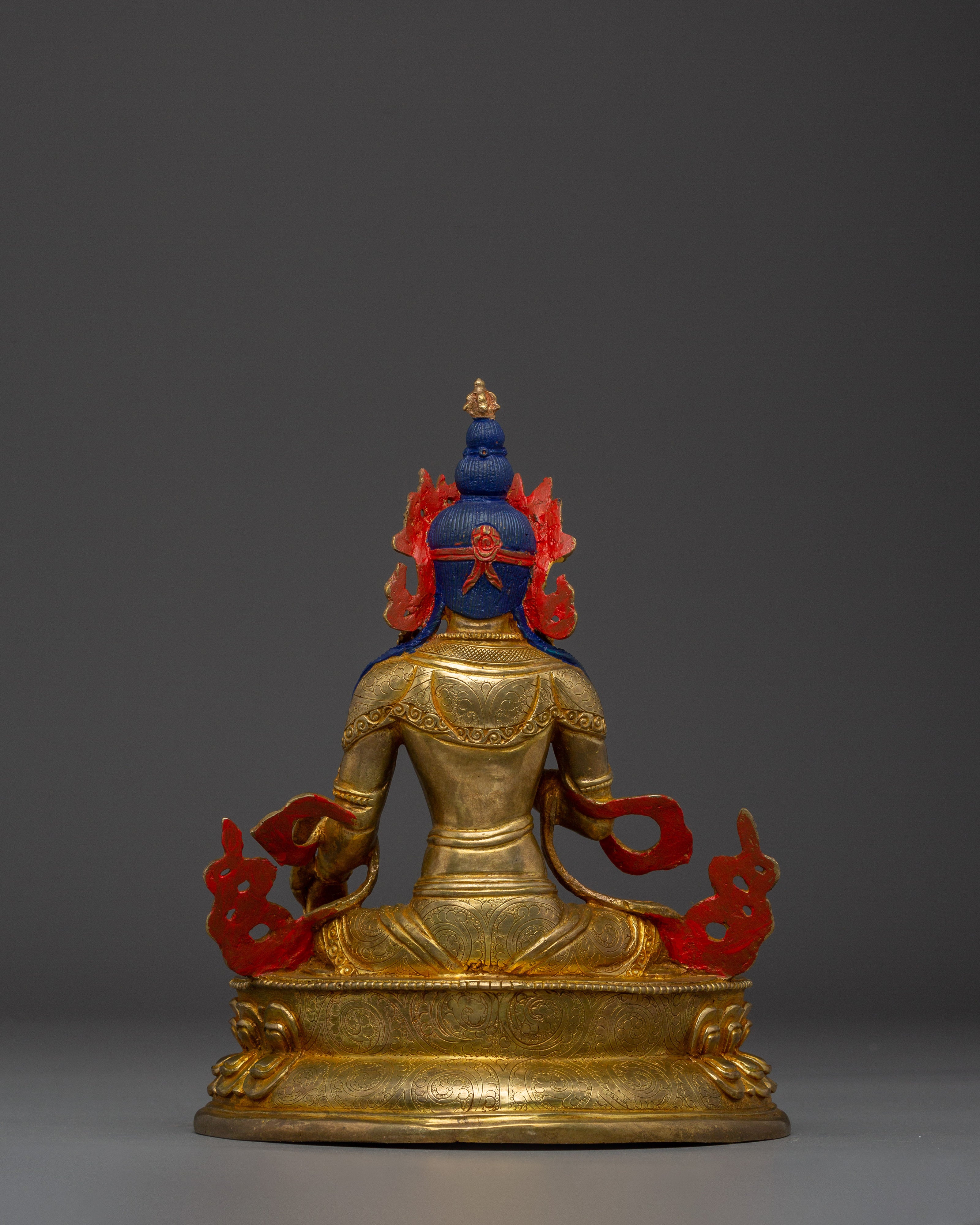 Ksitigarbha Copper Statue With 24K Gold