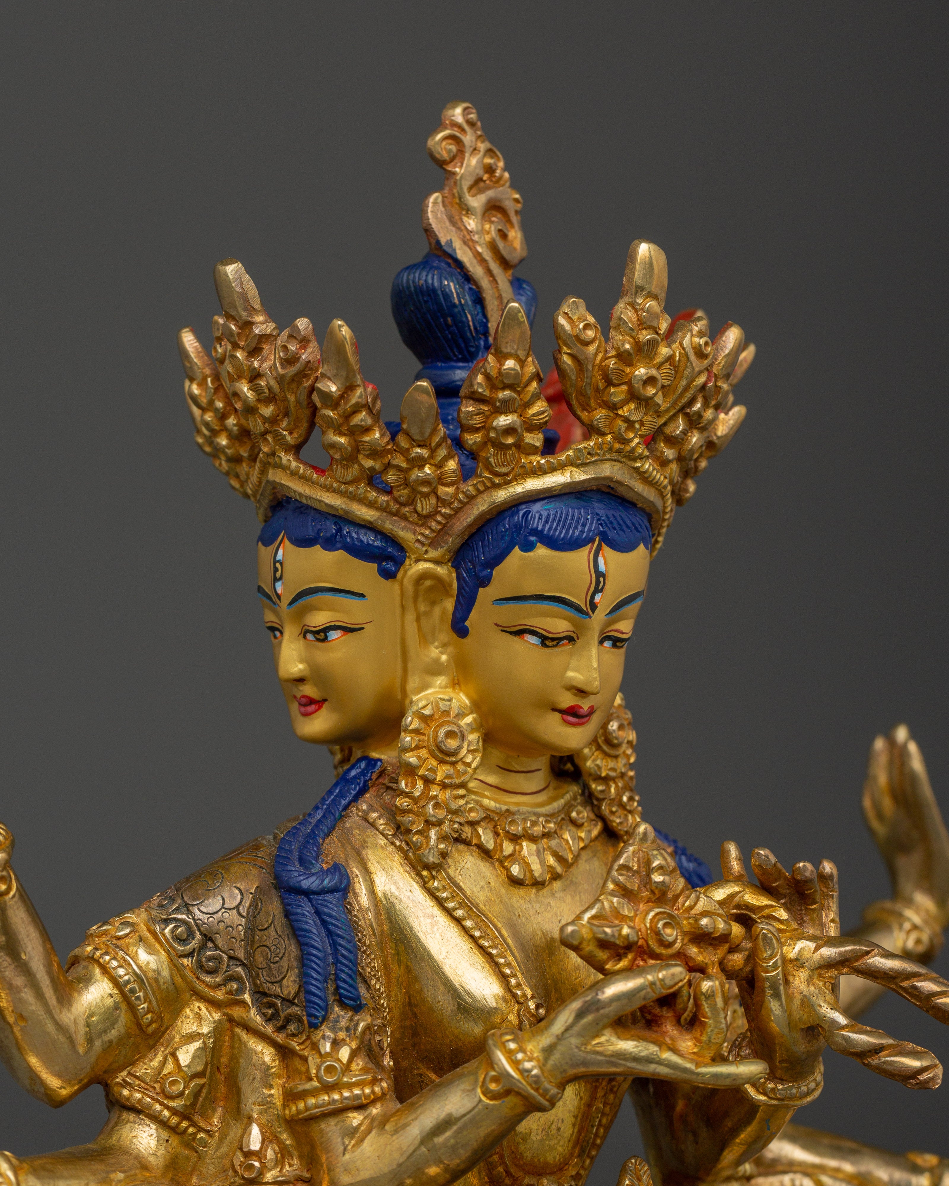 Tibetan Buddhist Deity Namgyalma Copper Statue | Spiritual Protector Sculpture