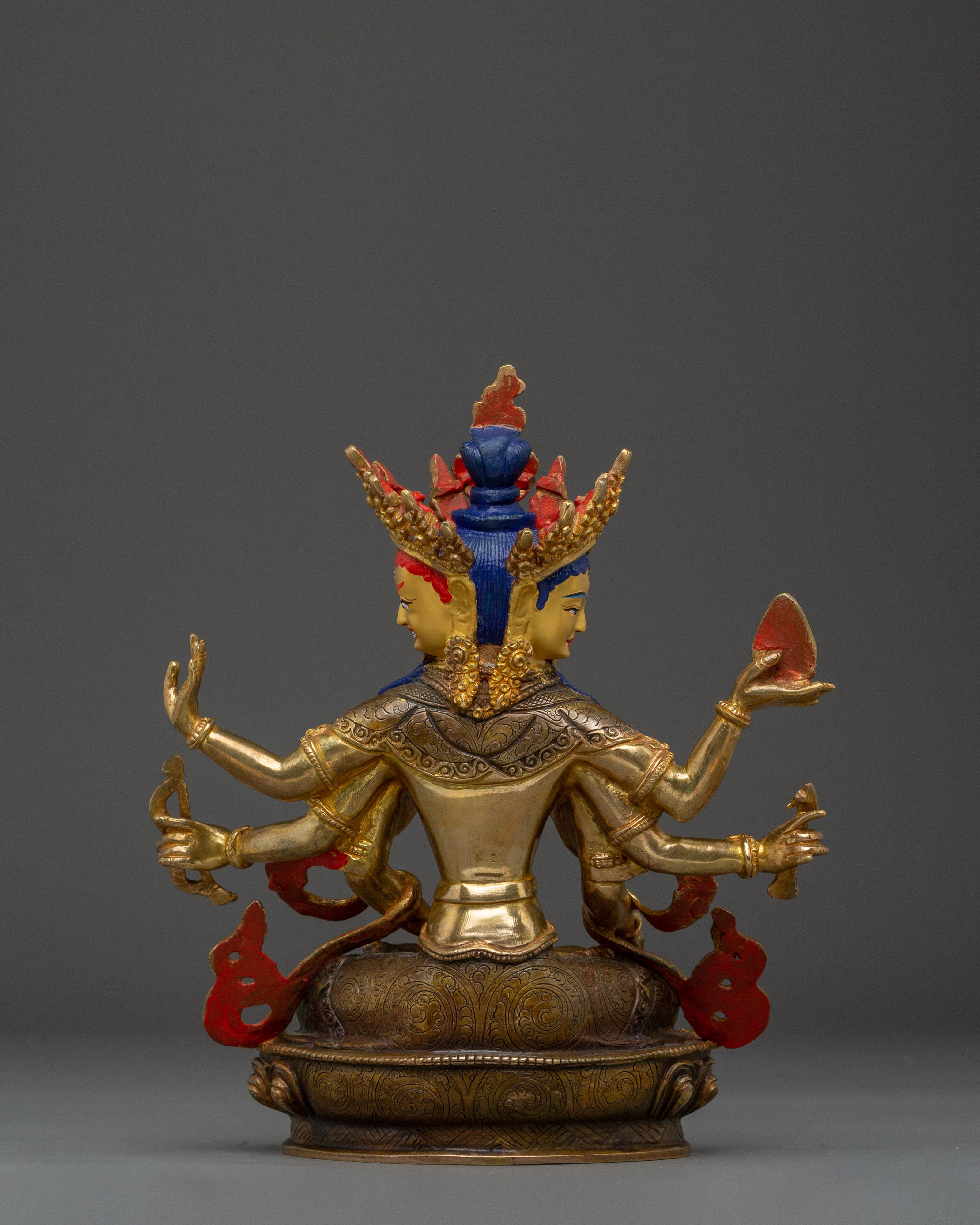 Tibetan Buddhist Deity Namgyalma Copper Statue | Spiritual Protector Sculpture