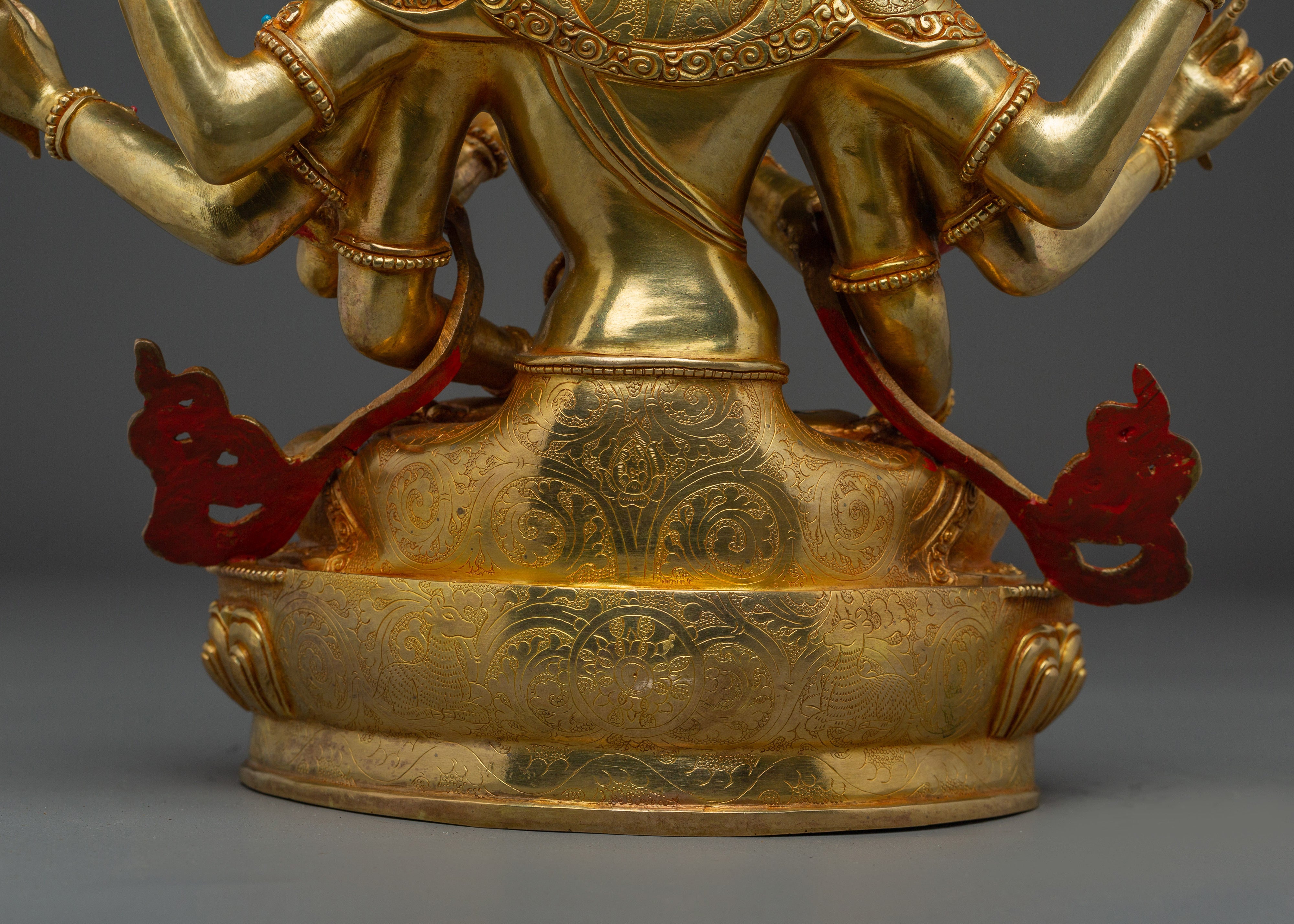 24K Gold-Gilded Namgyalma Copper Statue | Buddhist Deity for Meditation