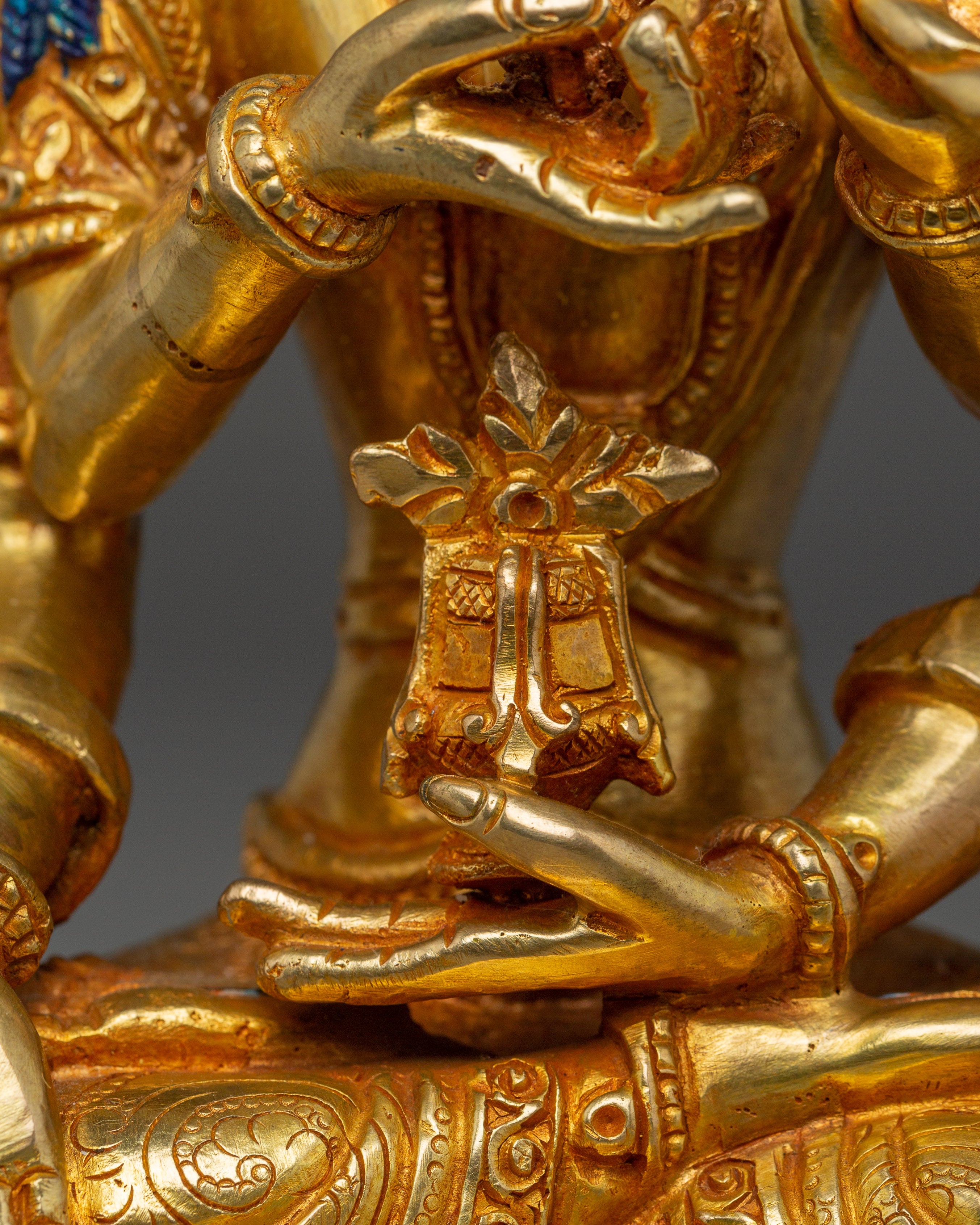 Handmade Namgyalma Copper and Gold Gilded Statue | Spiritual Altar and Meditation