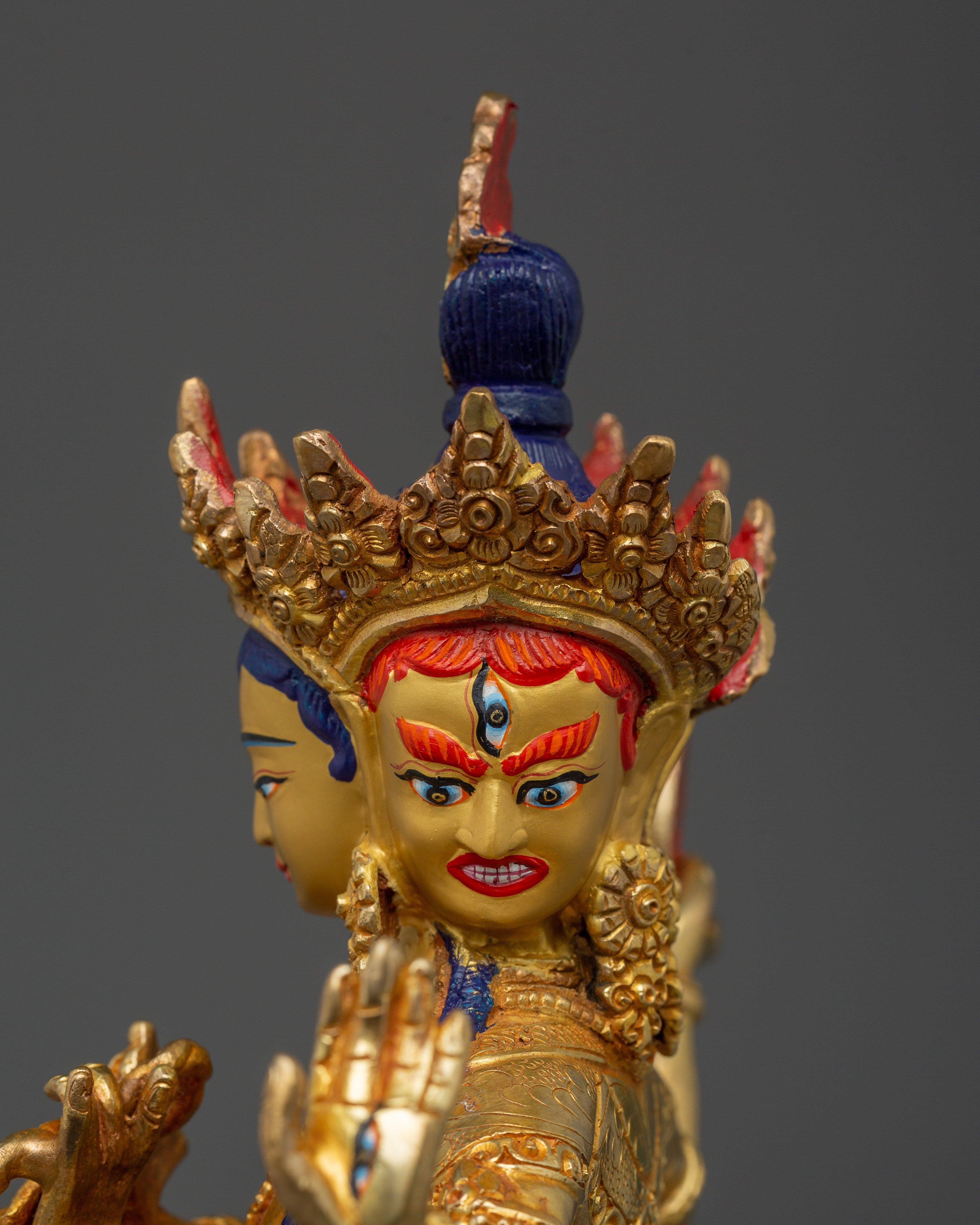 Handmade Namgyalma Copper and Gold Gilded Statue | Spiritual Altar and Meditation