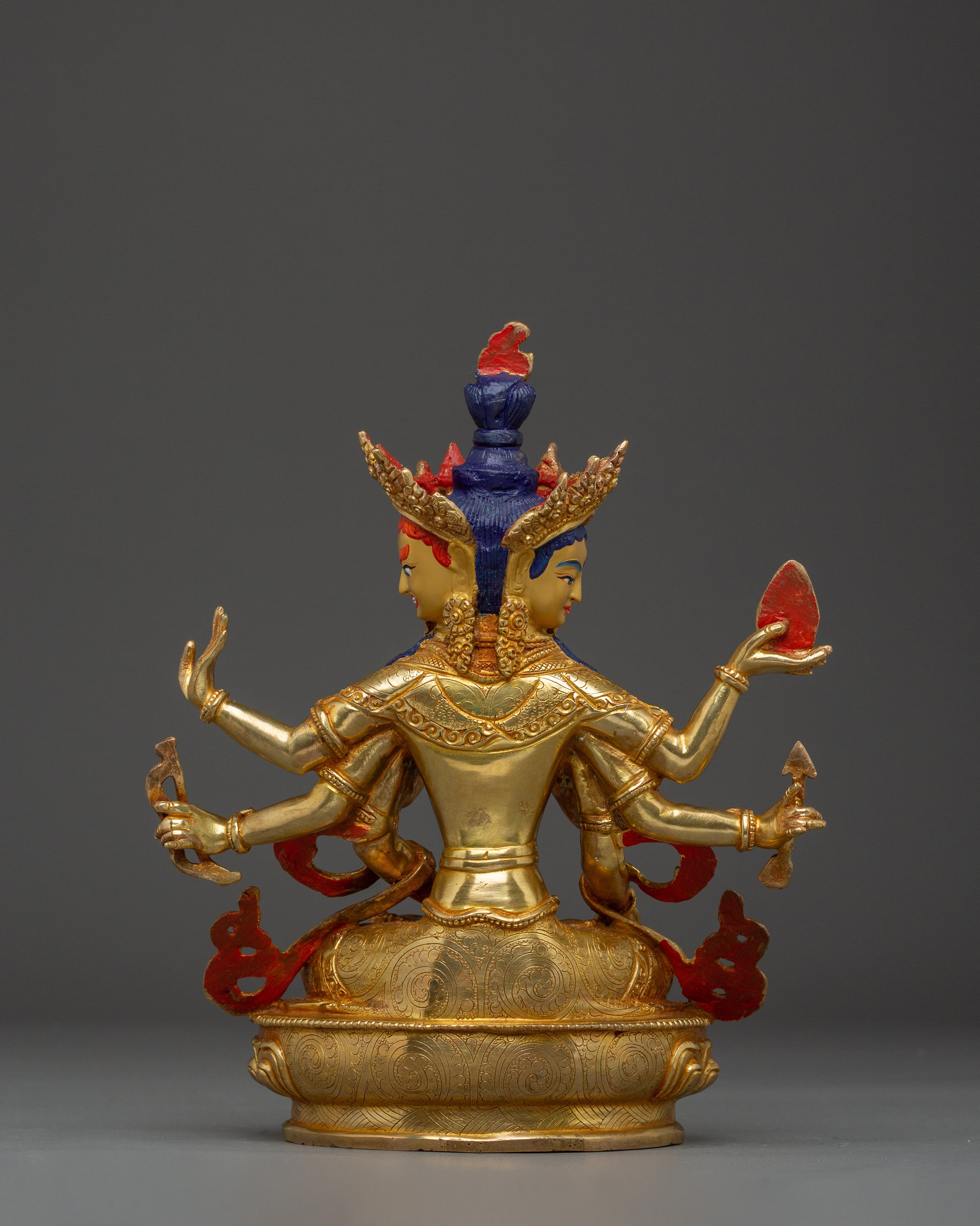 Handmade Namgyalma Copper and Gold Gilded Statue | Spiritual Altar and Meditation