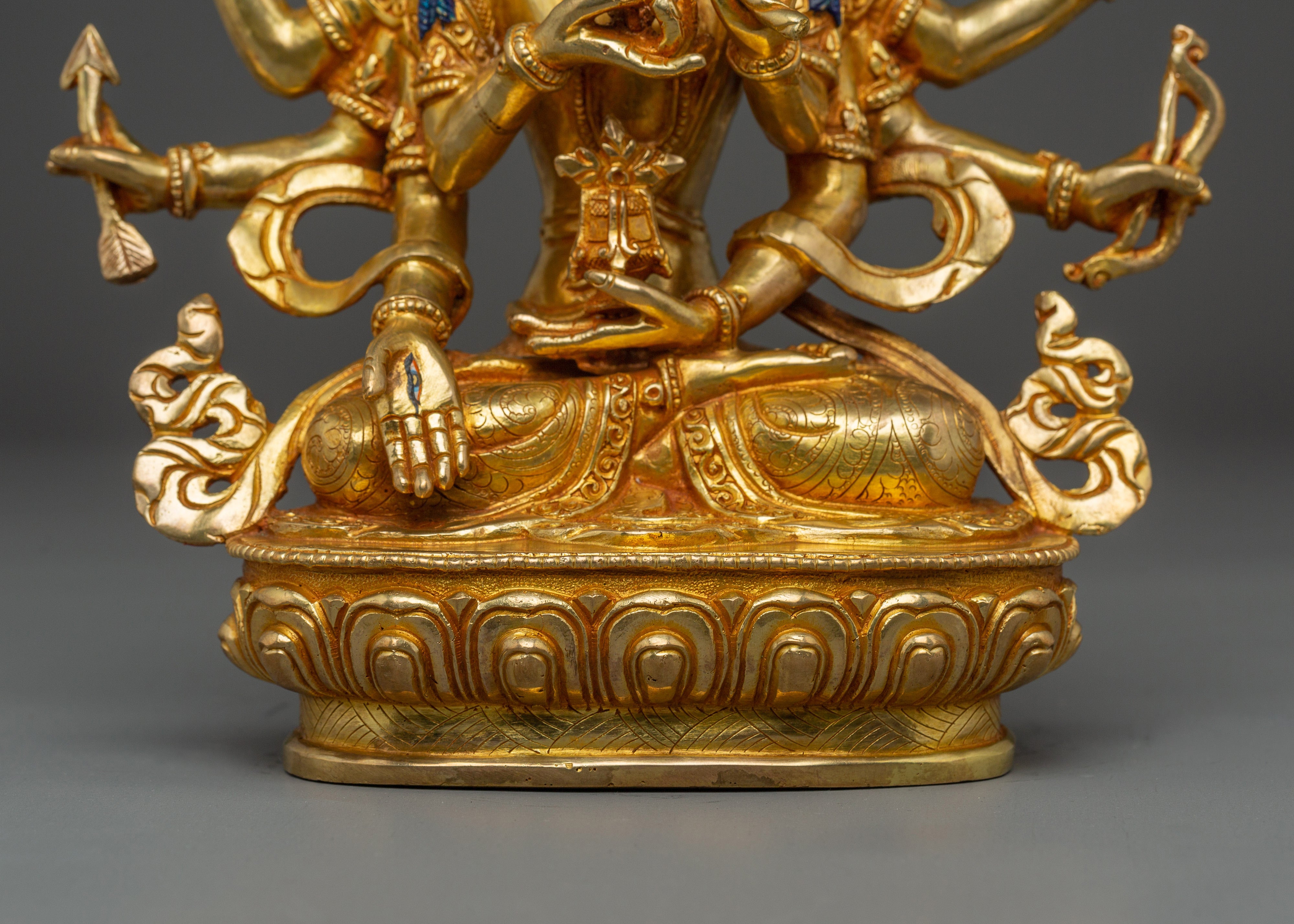 Handmade Namgyalma Copper and Gold Gilded Statue | Spiritual Altar and Meditation