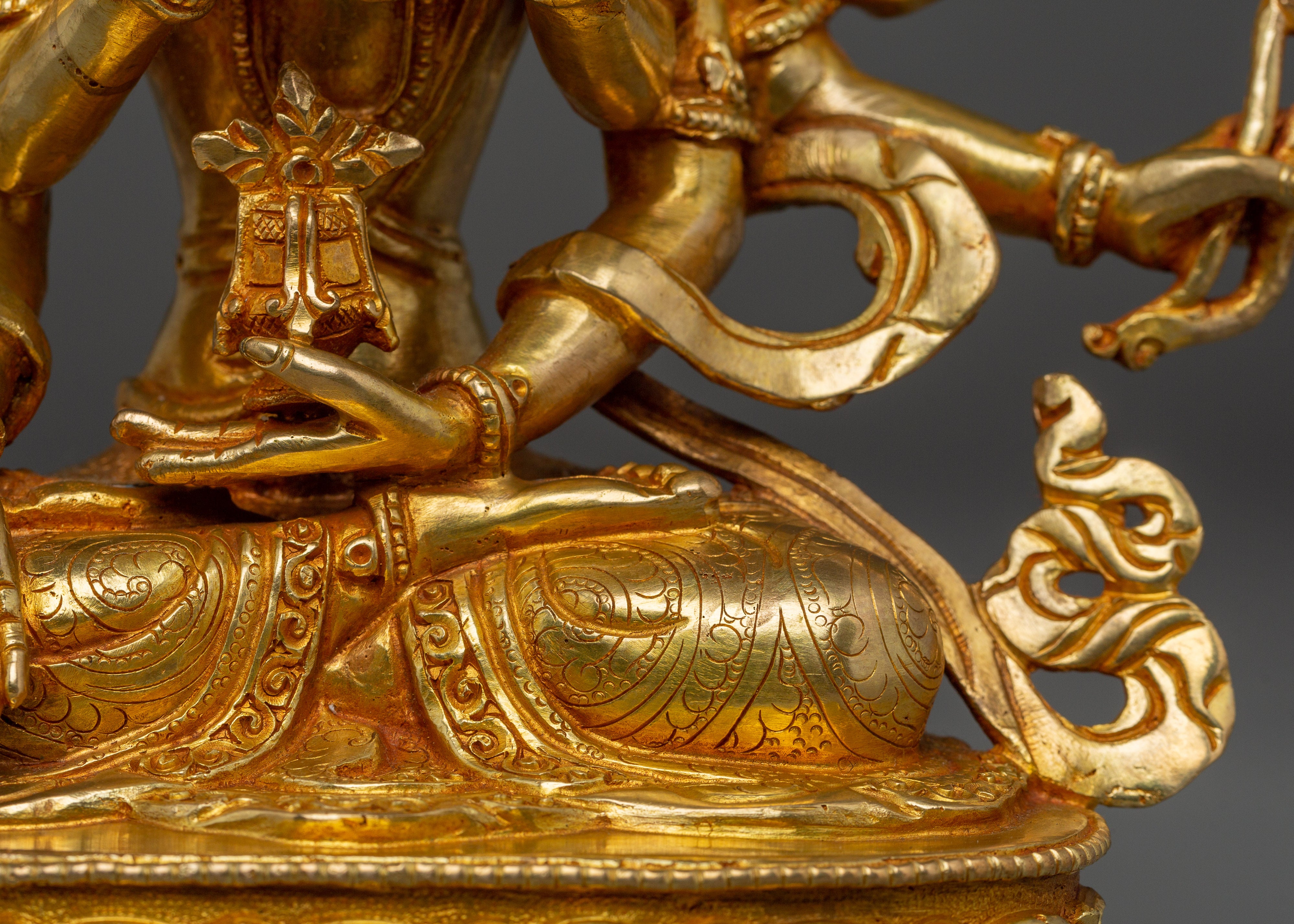 Handmade Namgyalma Copper and Gold Gilded Statue | Spiritual Altar and Meditation