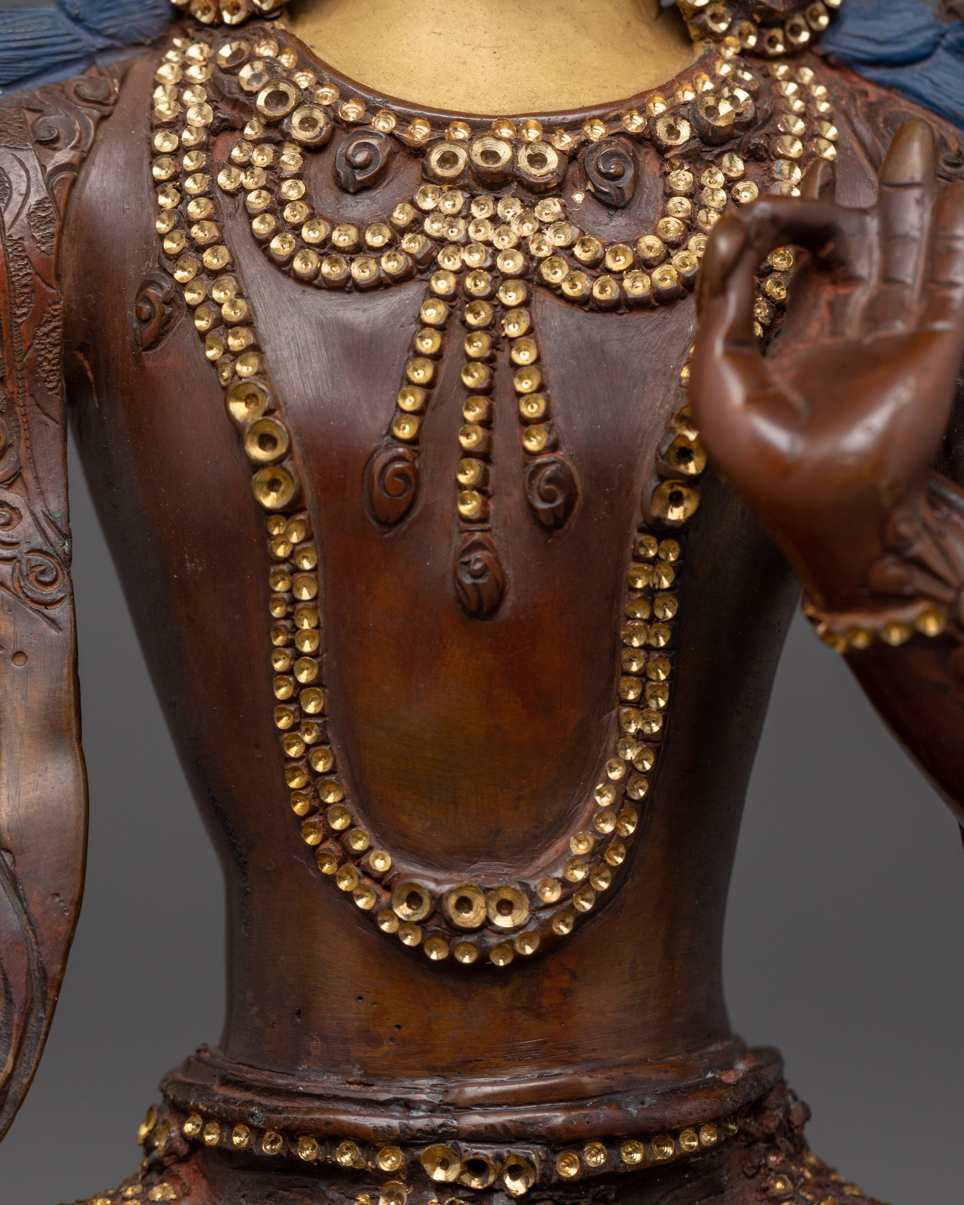 Manjushri Oxidized Copper Buddhist Deity | Buddhist Bodhisattva of Wisdom