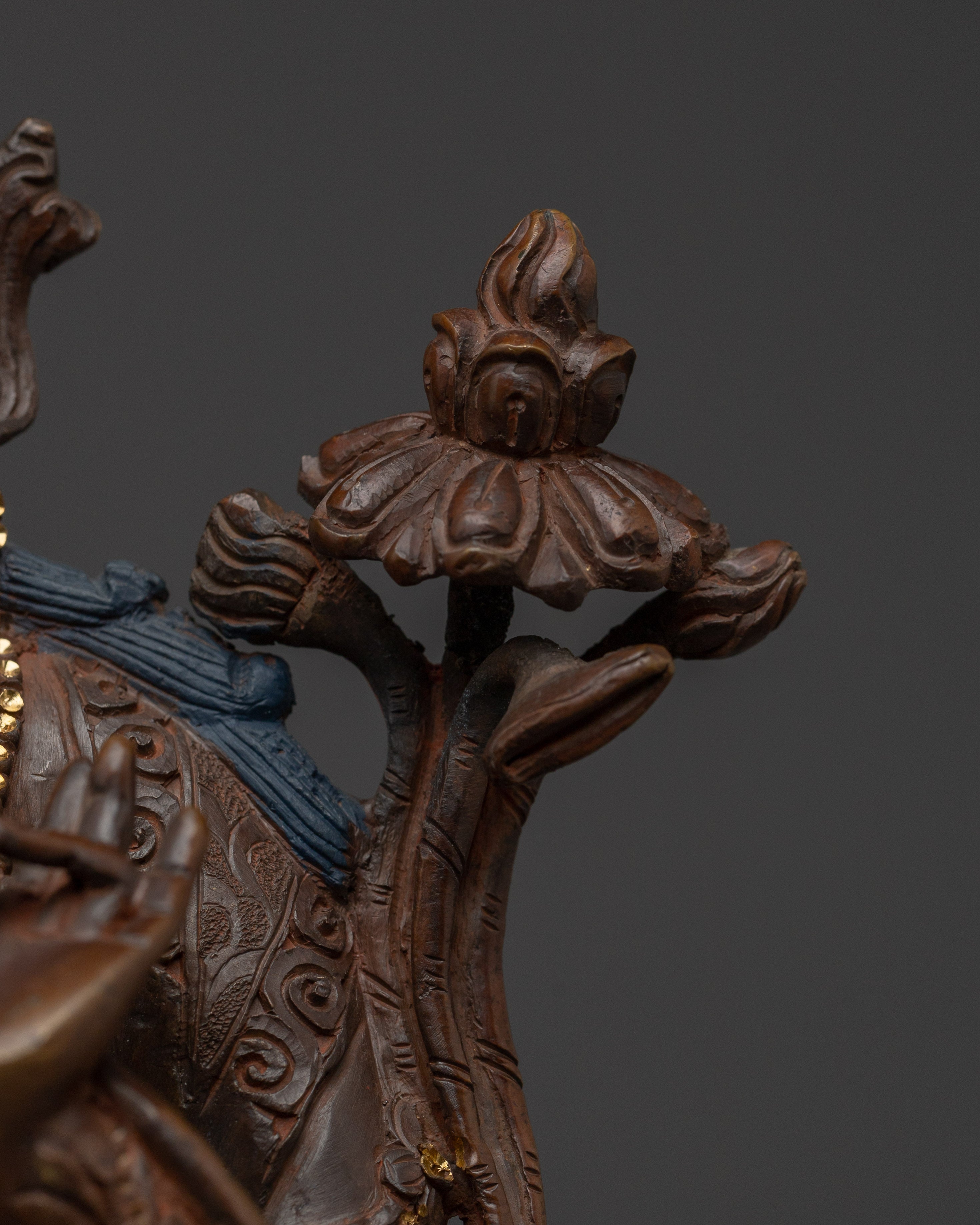 Handcrafted White Tara Copper Female Deity | Oxidized Copper with Acrylic Paint