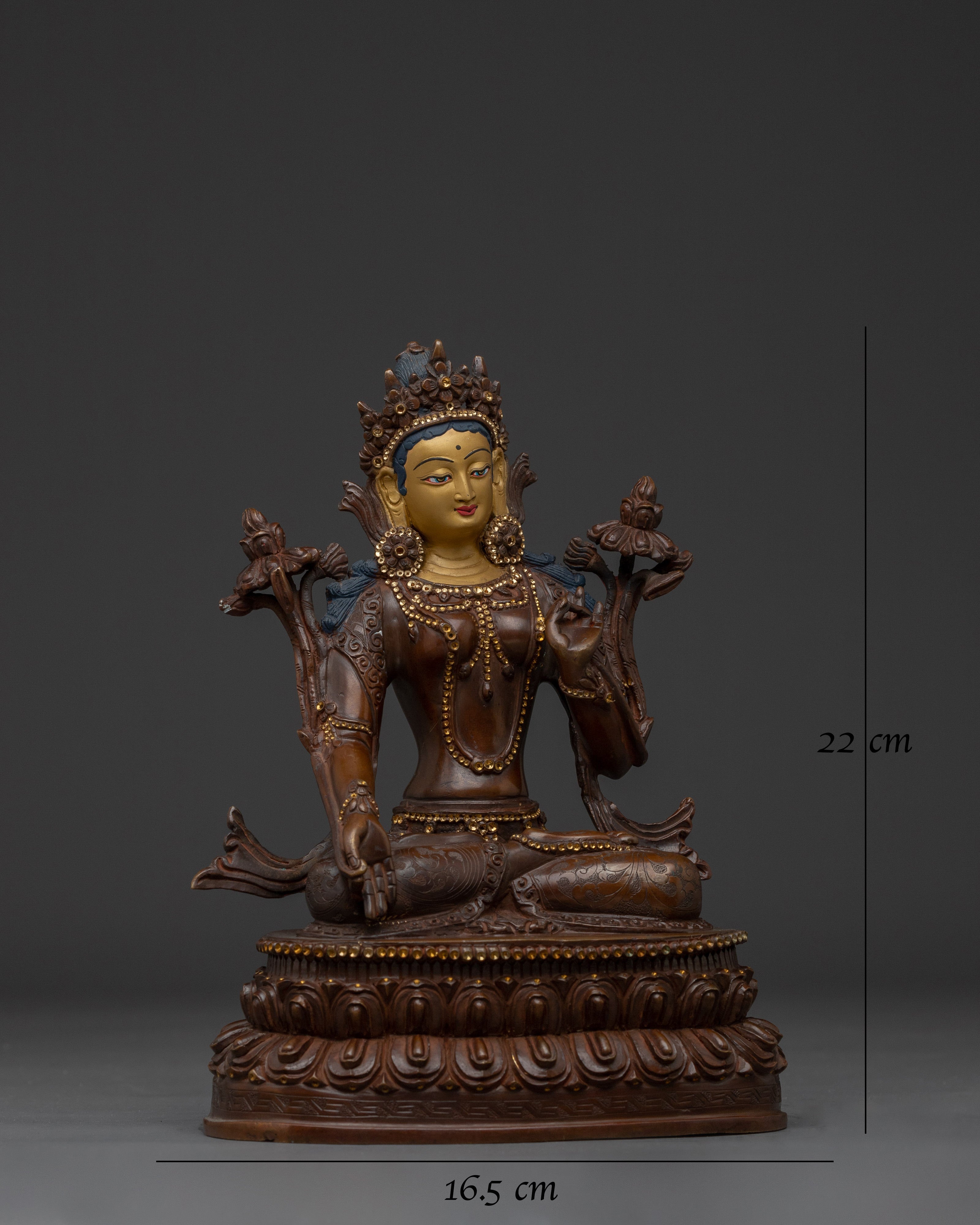 White Tara Copper Female Deity