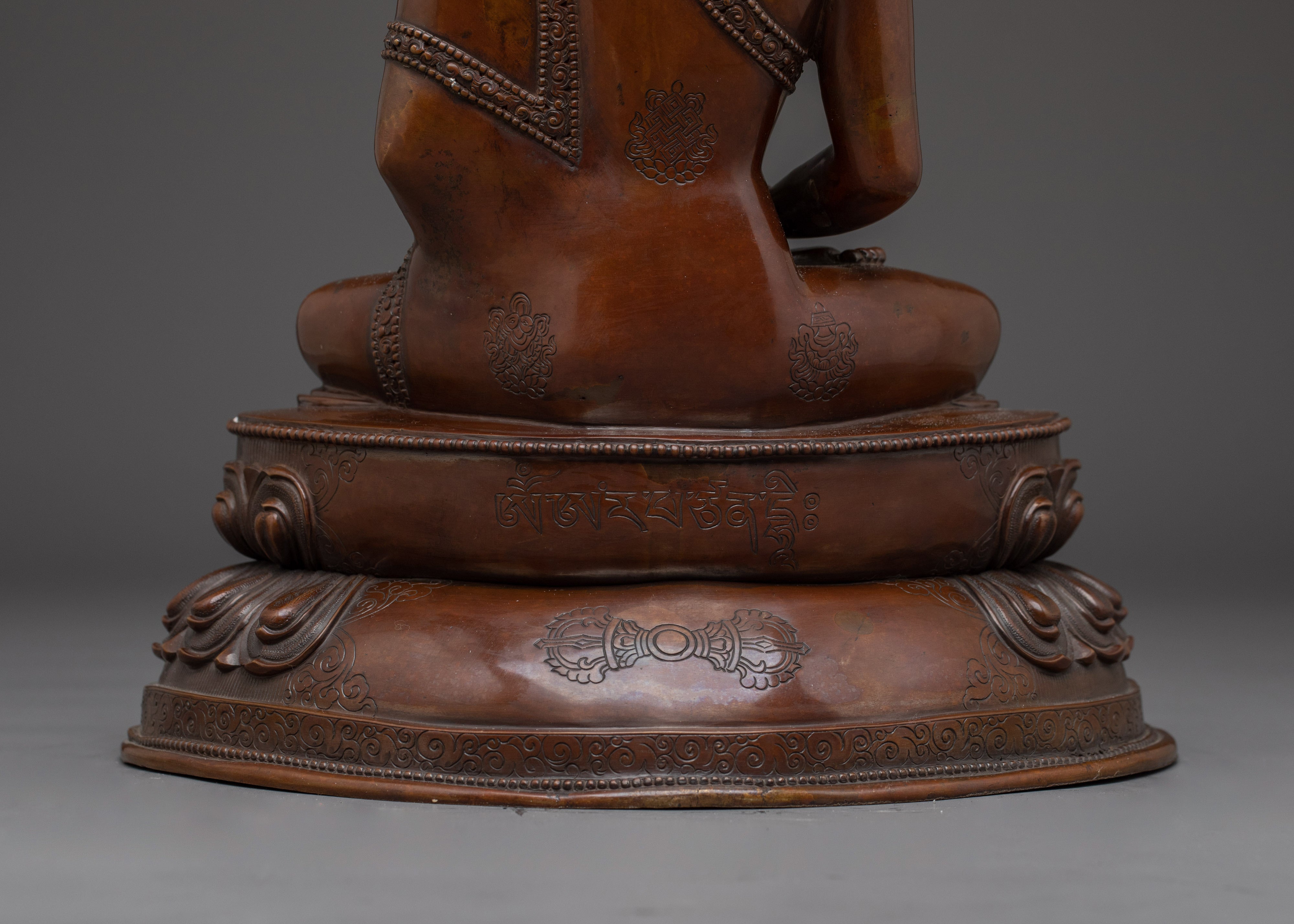 Elegant Copper Amitabha Buddha Statue | TIbetan Spiritual Meditation Decor