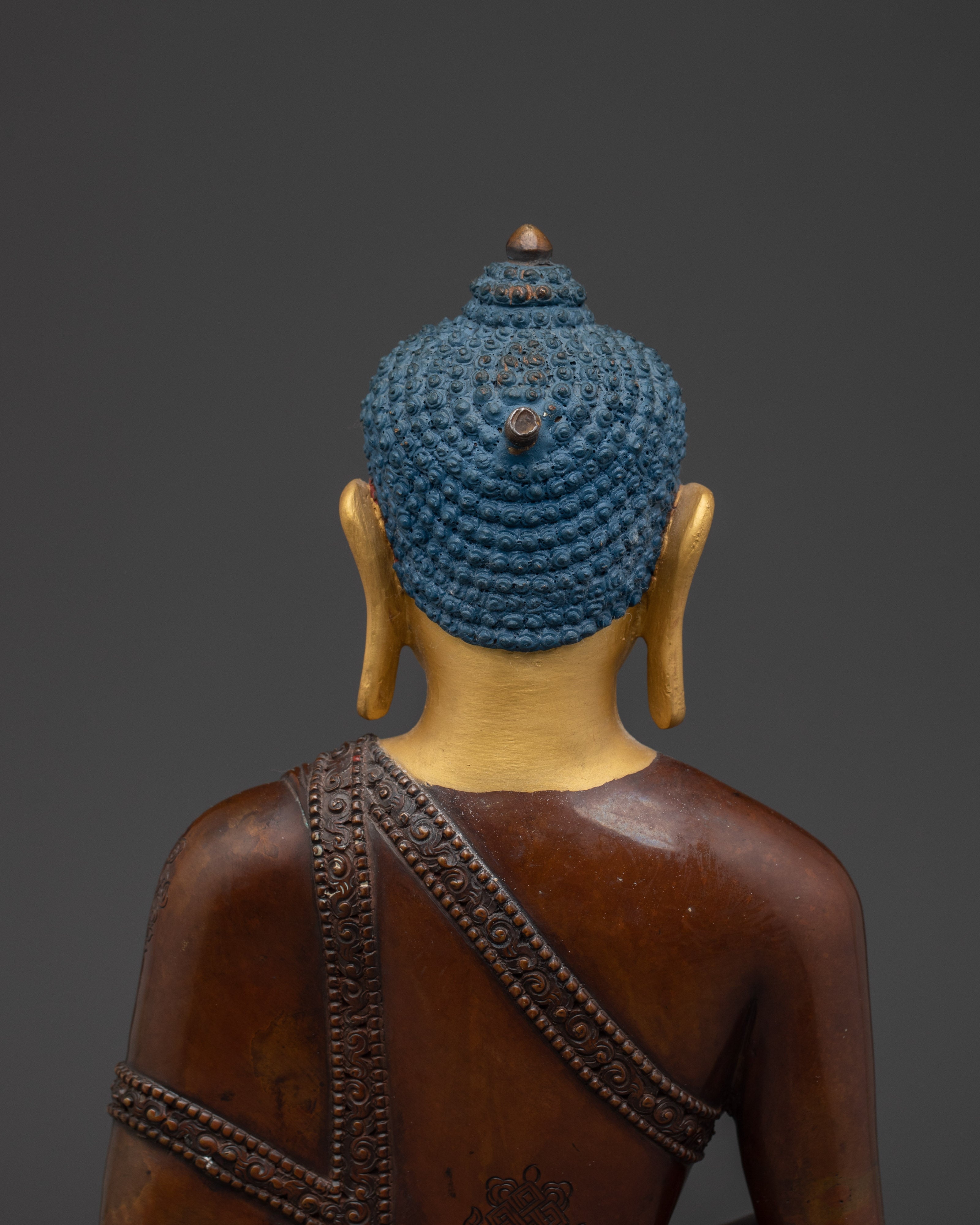 Elegant Copper Amitabha Buddha Statue | TIbetan Spiritual Meditation Decor