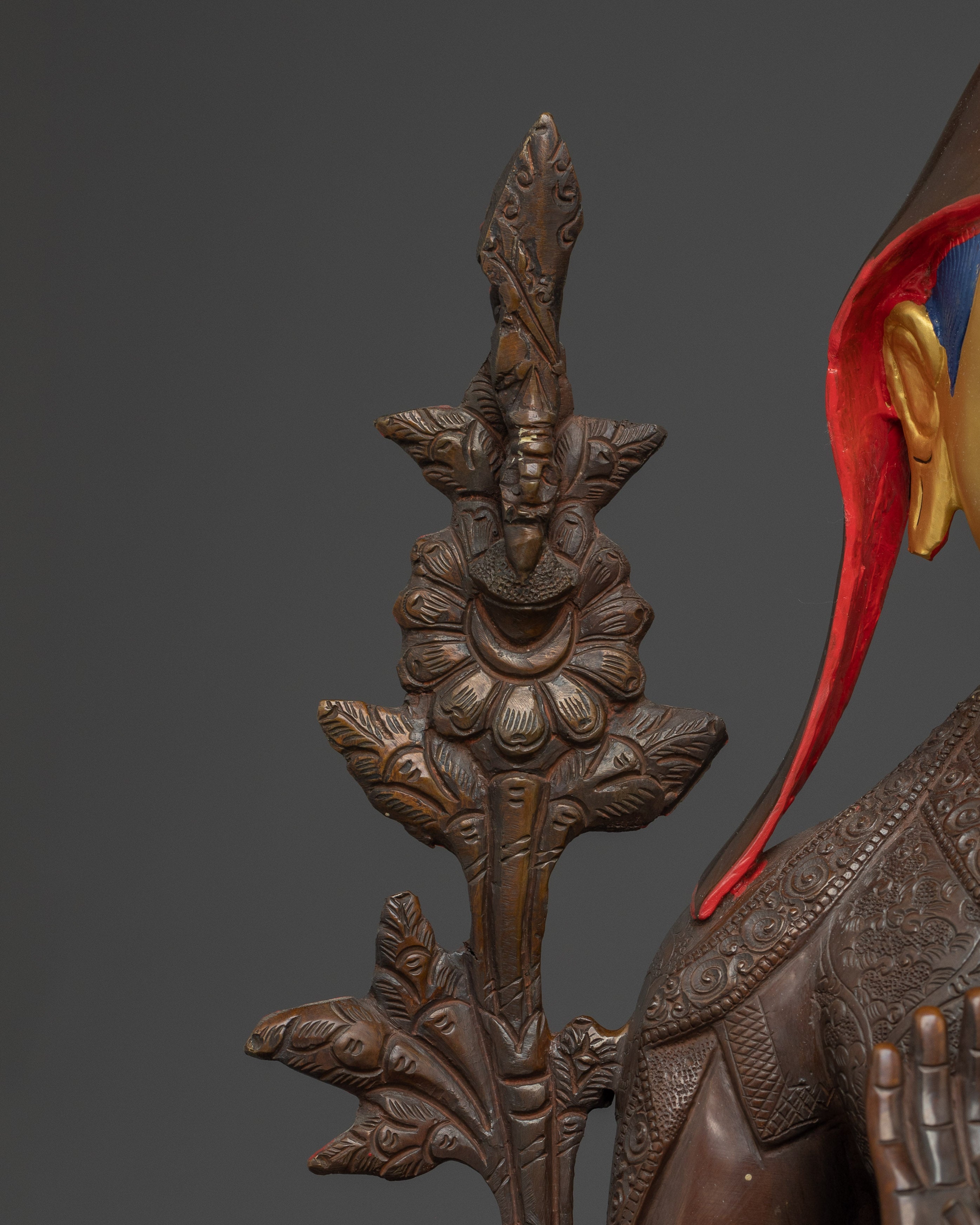 Oxidized Tsongkhapa Set Statue | Himalayan Handcrafted Sculpture