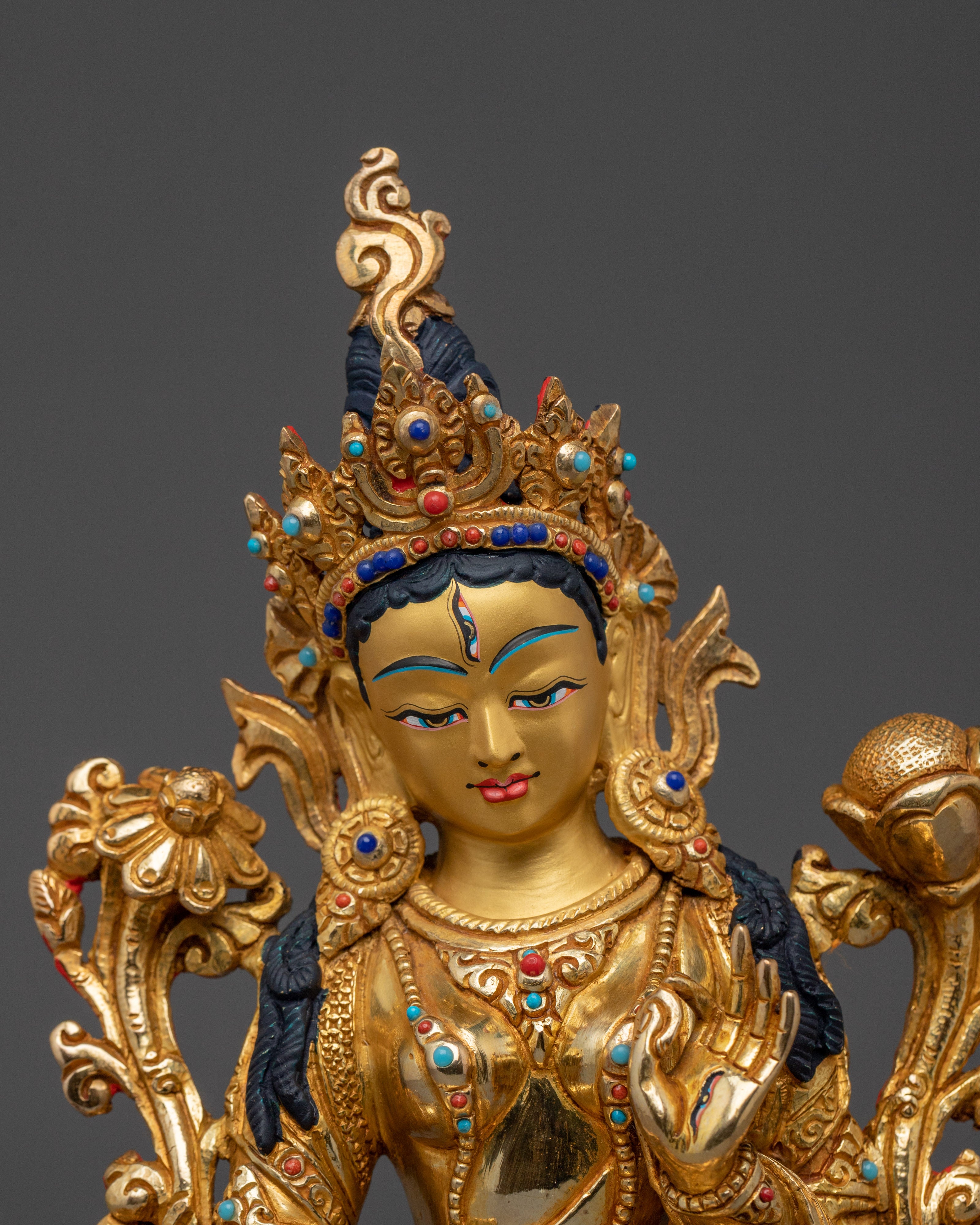 Divine Feminine White Tara Figurine | Enlightenment Symbol