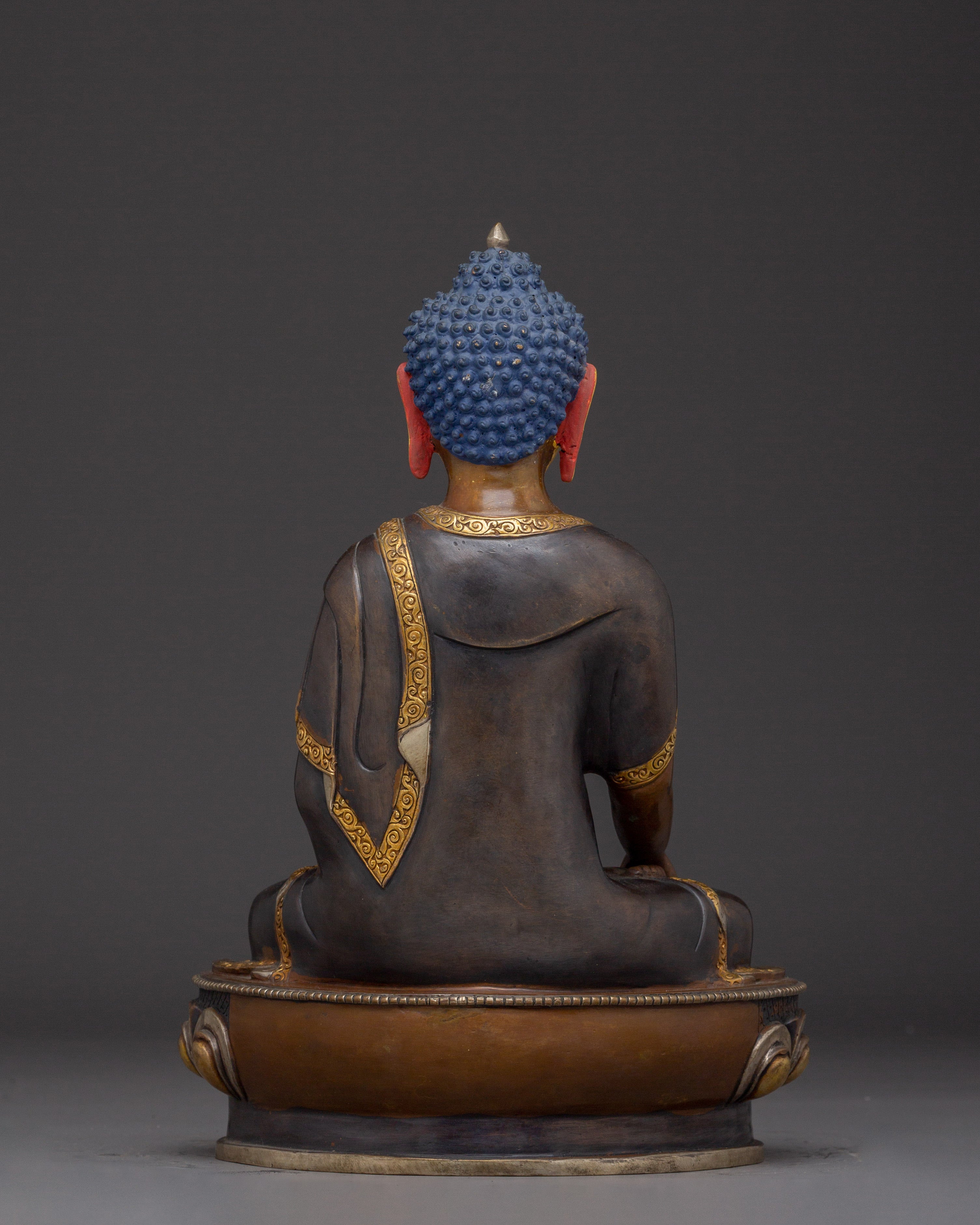 Elegant Oxidized Copper Shakyamuni Buddha Statue | Home Shrine & Mindfulness Practice