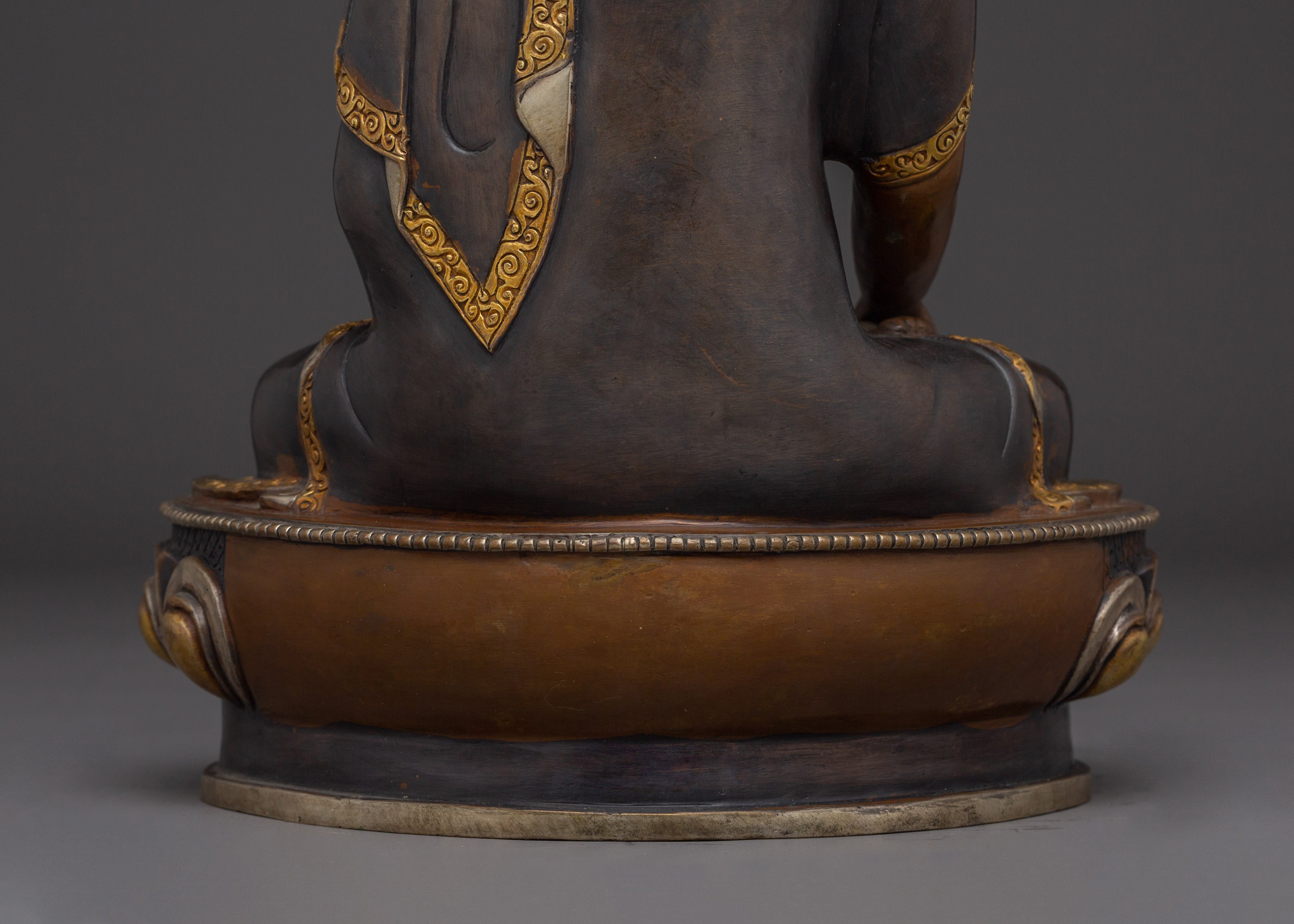 Elegant Oxidized Copper Shakyamuni Buddha Statue | Home Shrine & Mindfulness Practice