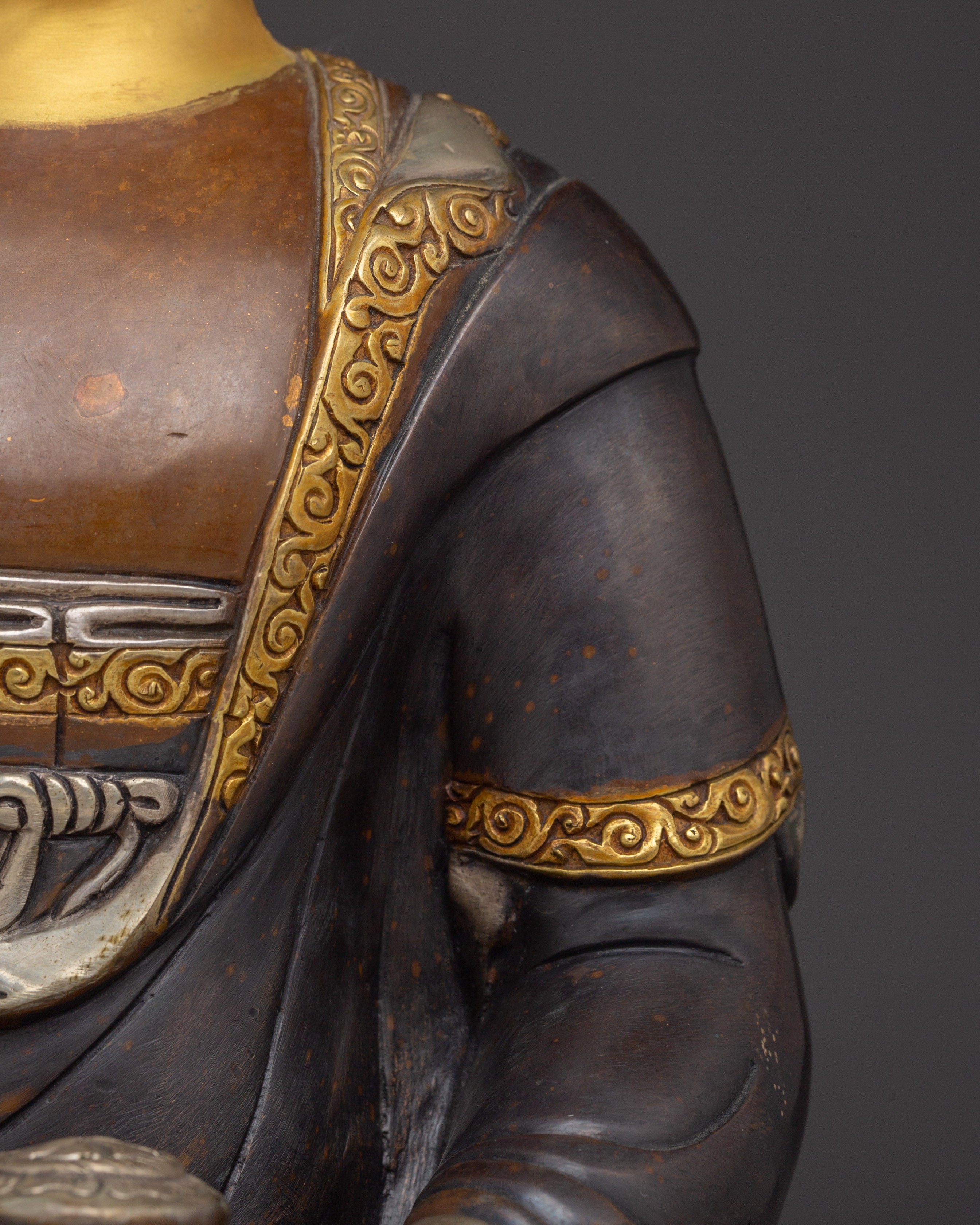 Elegant Oxidized Copper Shakyamuni Buddha Statue | Home Shrine & Mindfulness Practice