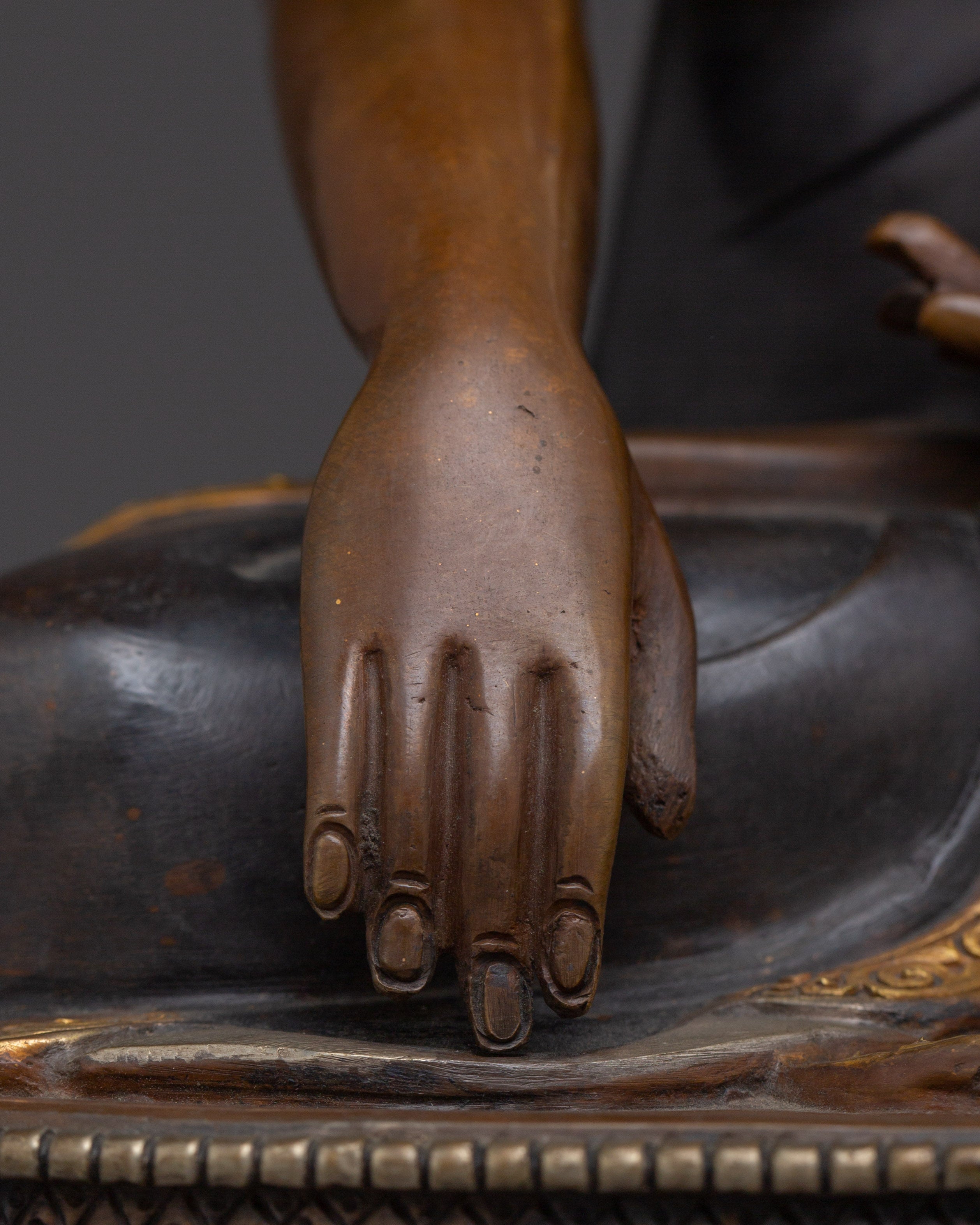 Elegant Oxidized Copper Shakyamuni Buddha Statue | Home Shrine & Mindfulness Practice