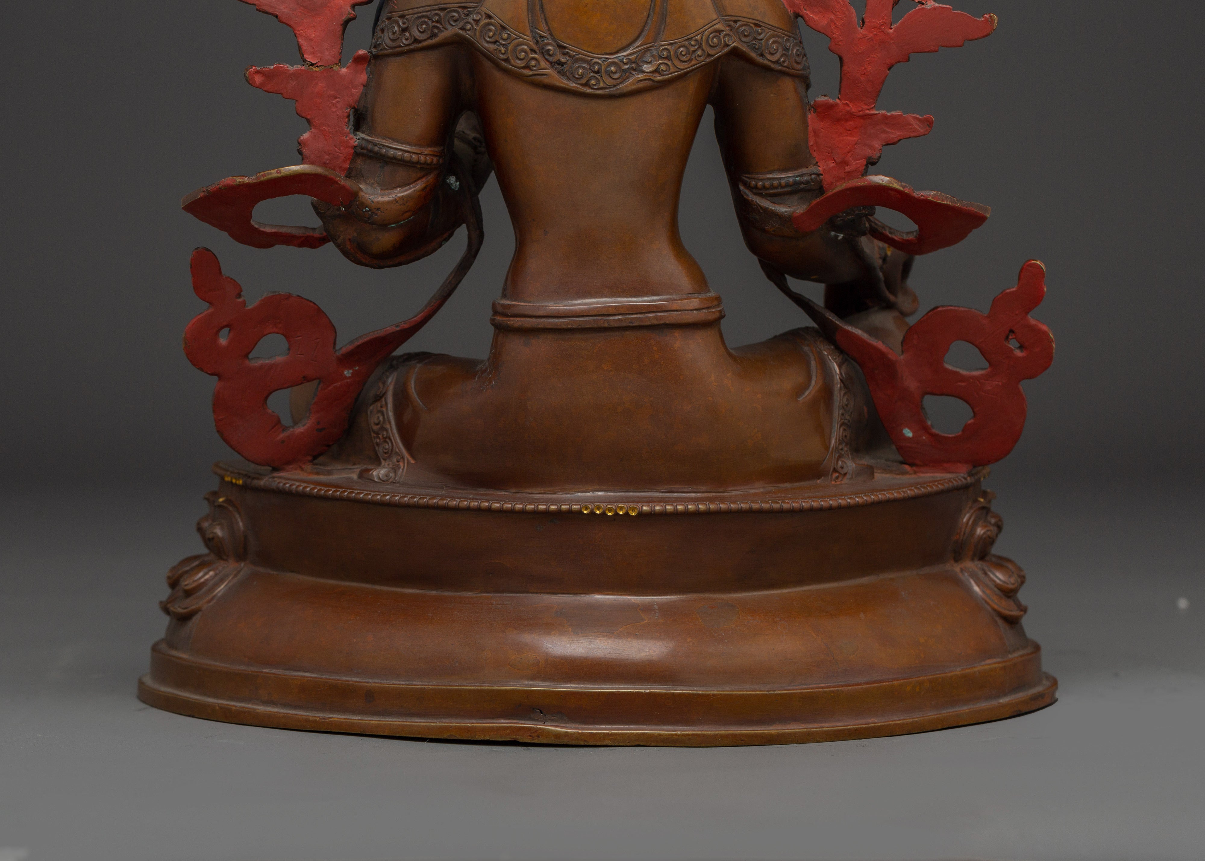 Handmade Exquisite Green Tara Art | Embodiment of Compassion and Swift Protection