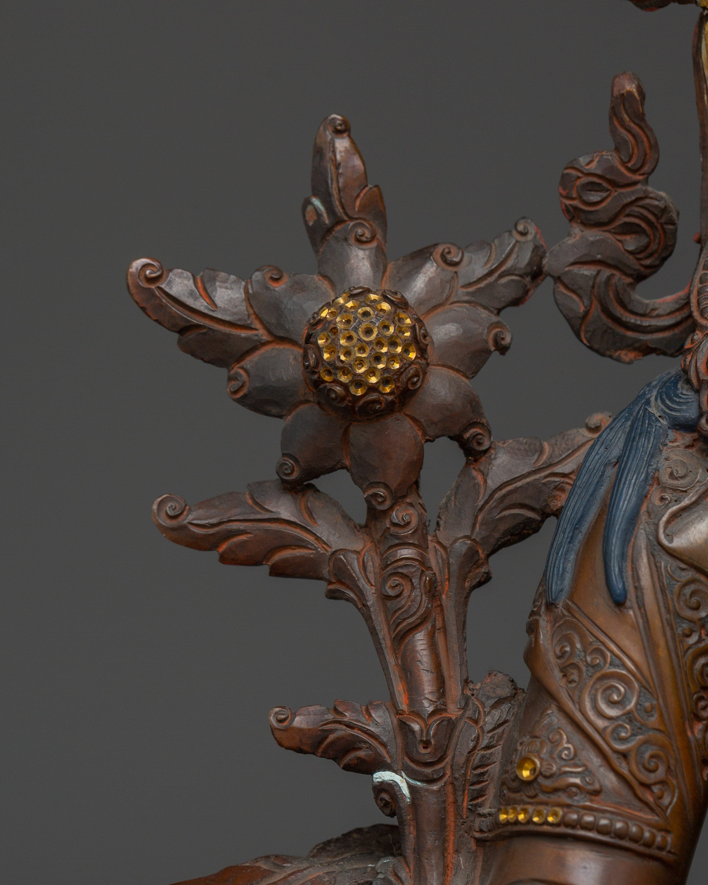 Handmade Exquisite Green Tara Art | Embodiment of Compassion and Swift Protection