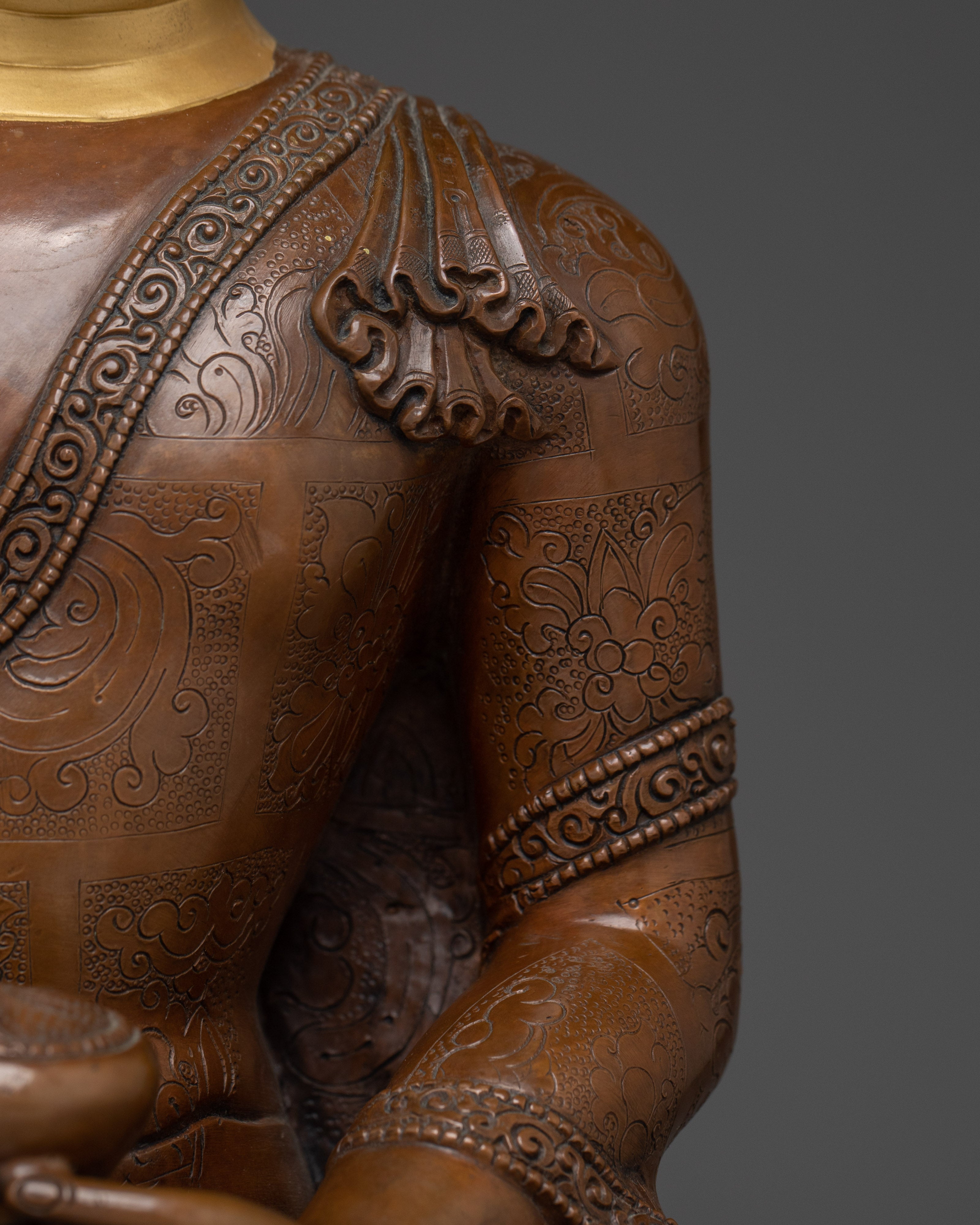 Oxidized Amitabha Buddha Statue | Himalayan Decor Artwork