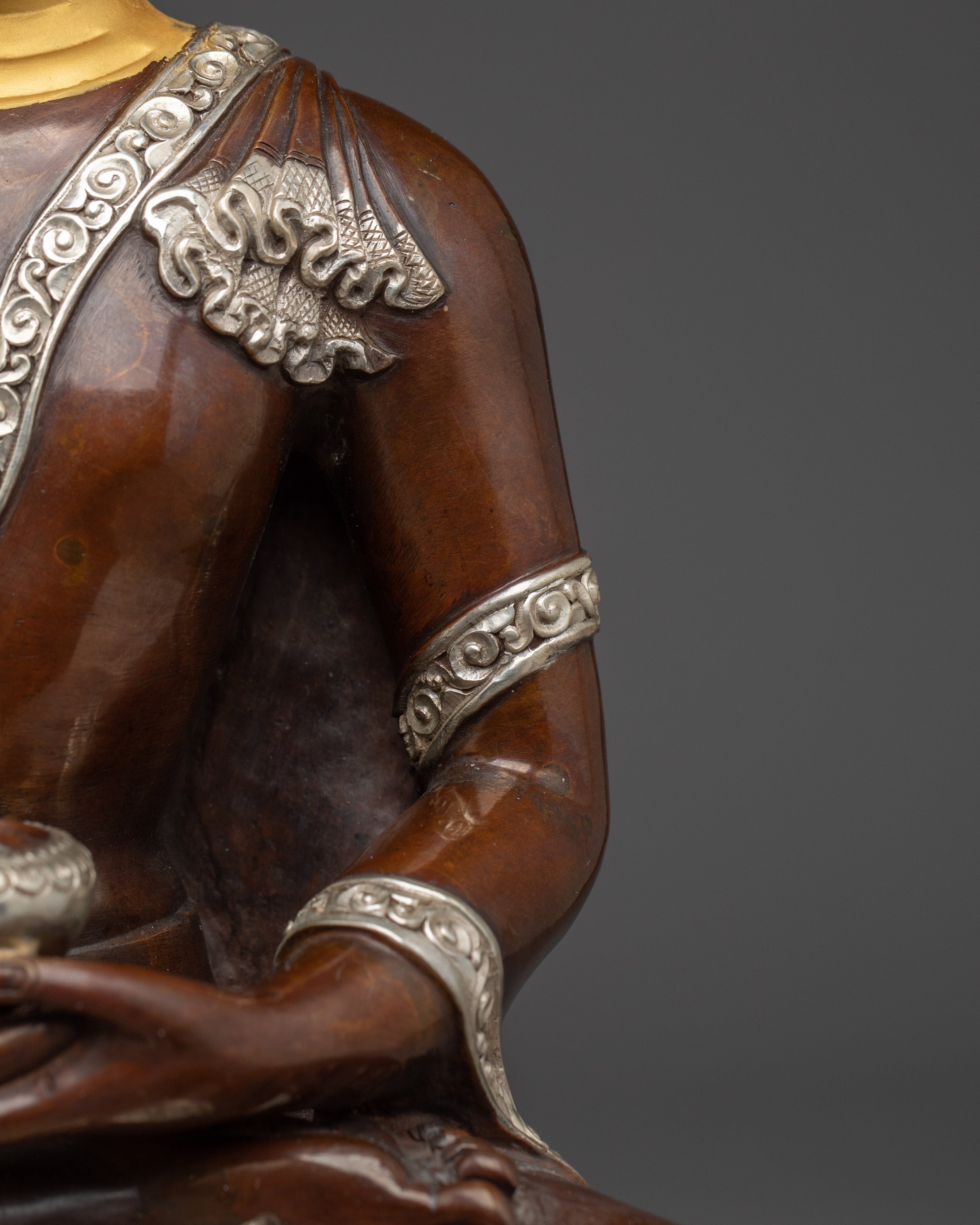 Amitabha Buddha Oxidized Silver Statue | The Ruler of Pure Land