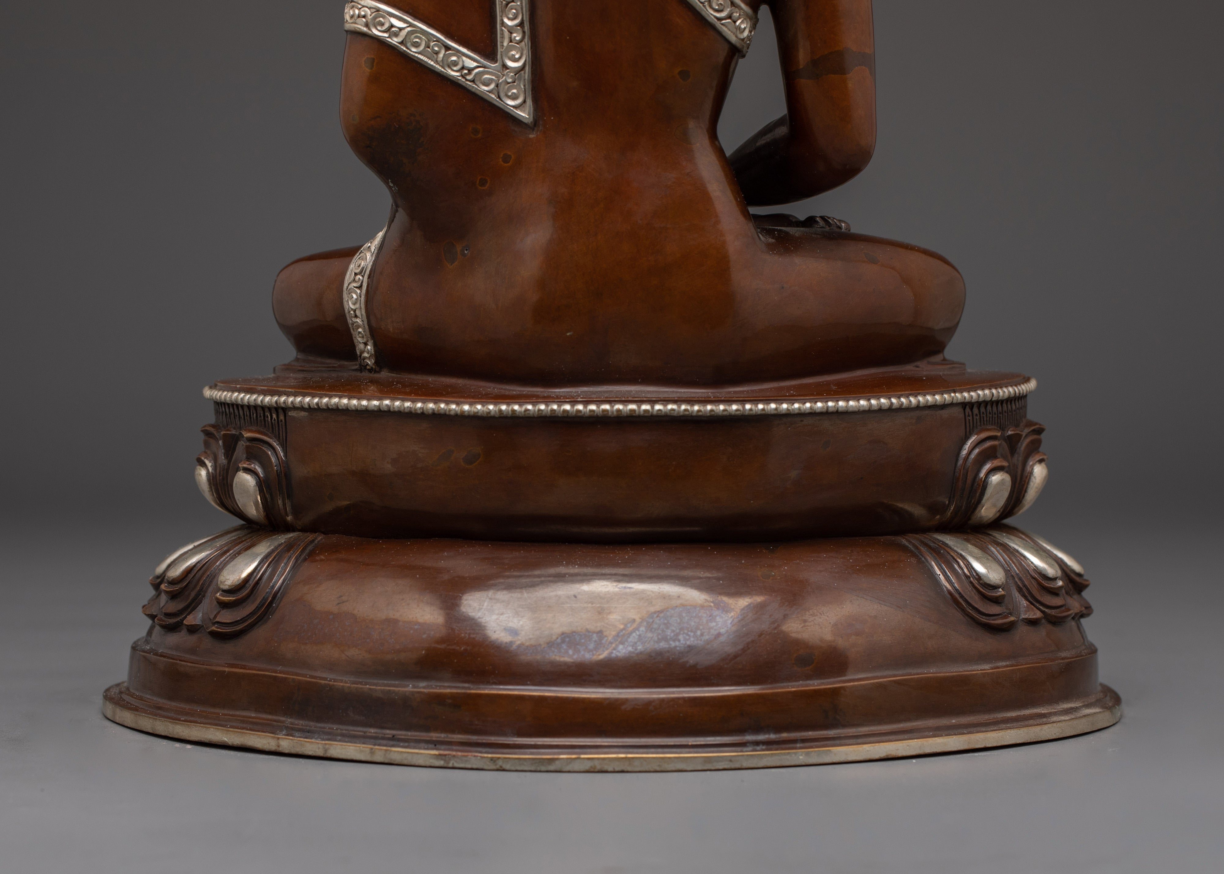 Amitabha Buddha Oxidized Silver Statue | The Ruler of Pure Land