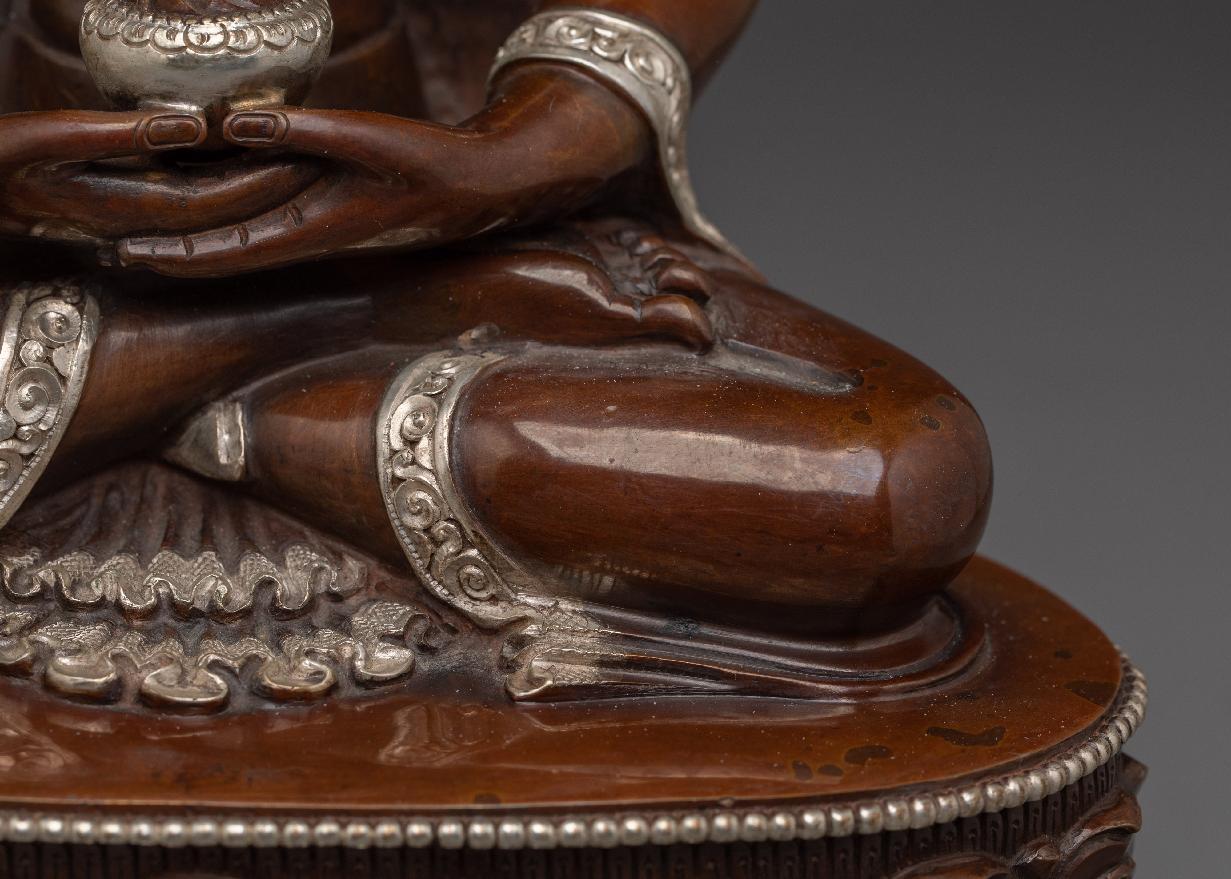 Amitabha Buddha Oxidized Silver Statue | The Ruler of Pure Land