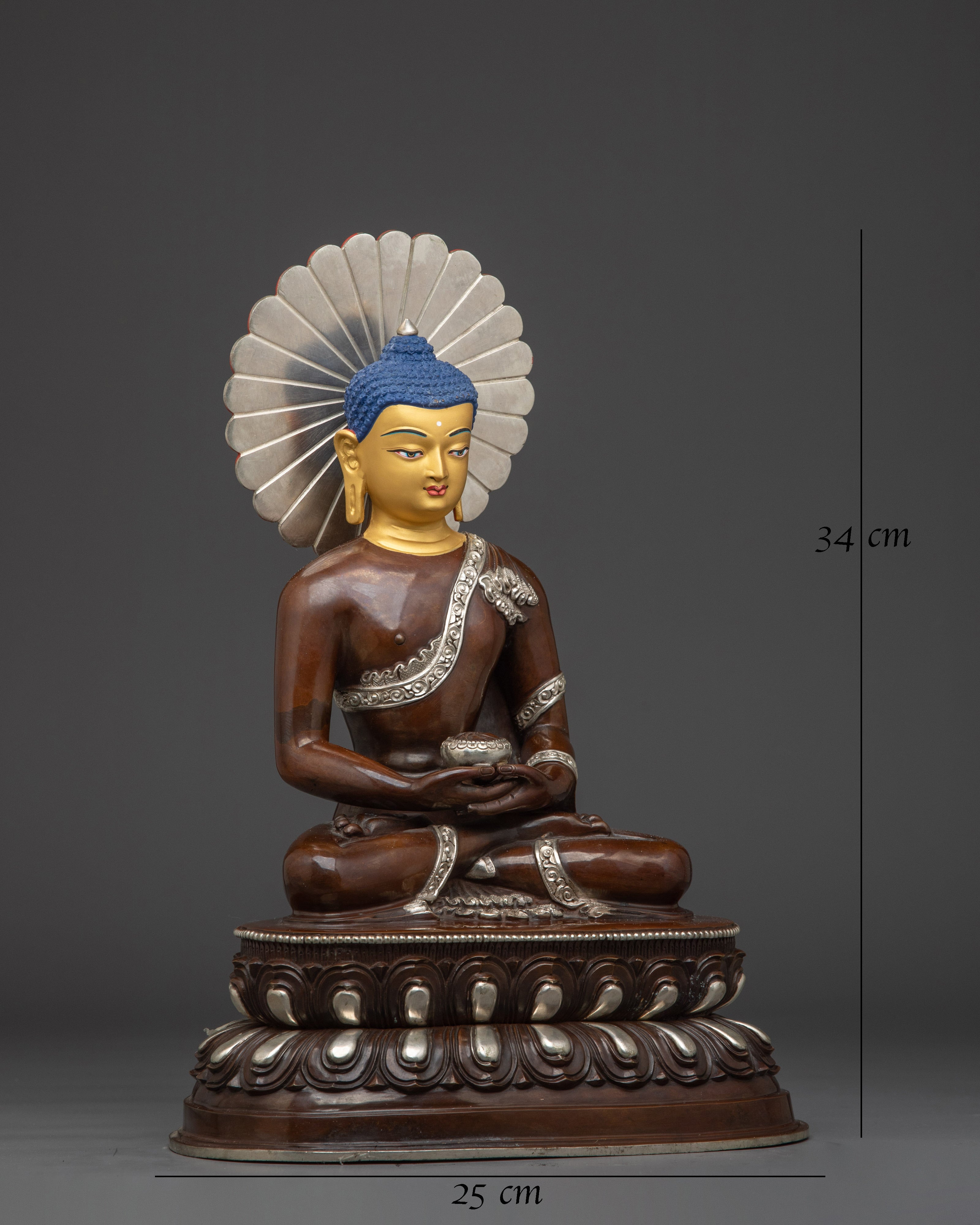 amitabha-buddha-oxidized-silver-statue