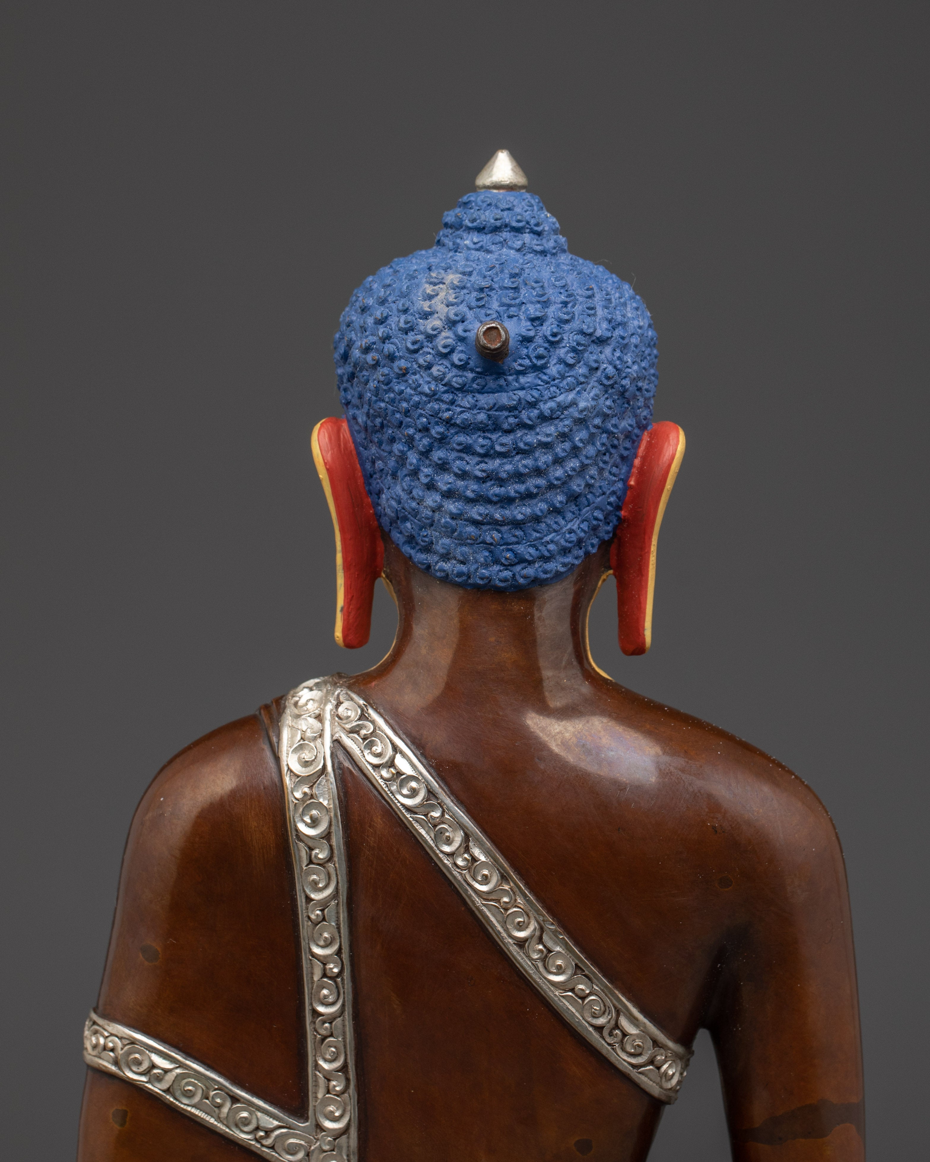 Amitabha Buddha Oxidized Silver Statue | The Ruler of Pure Land