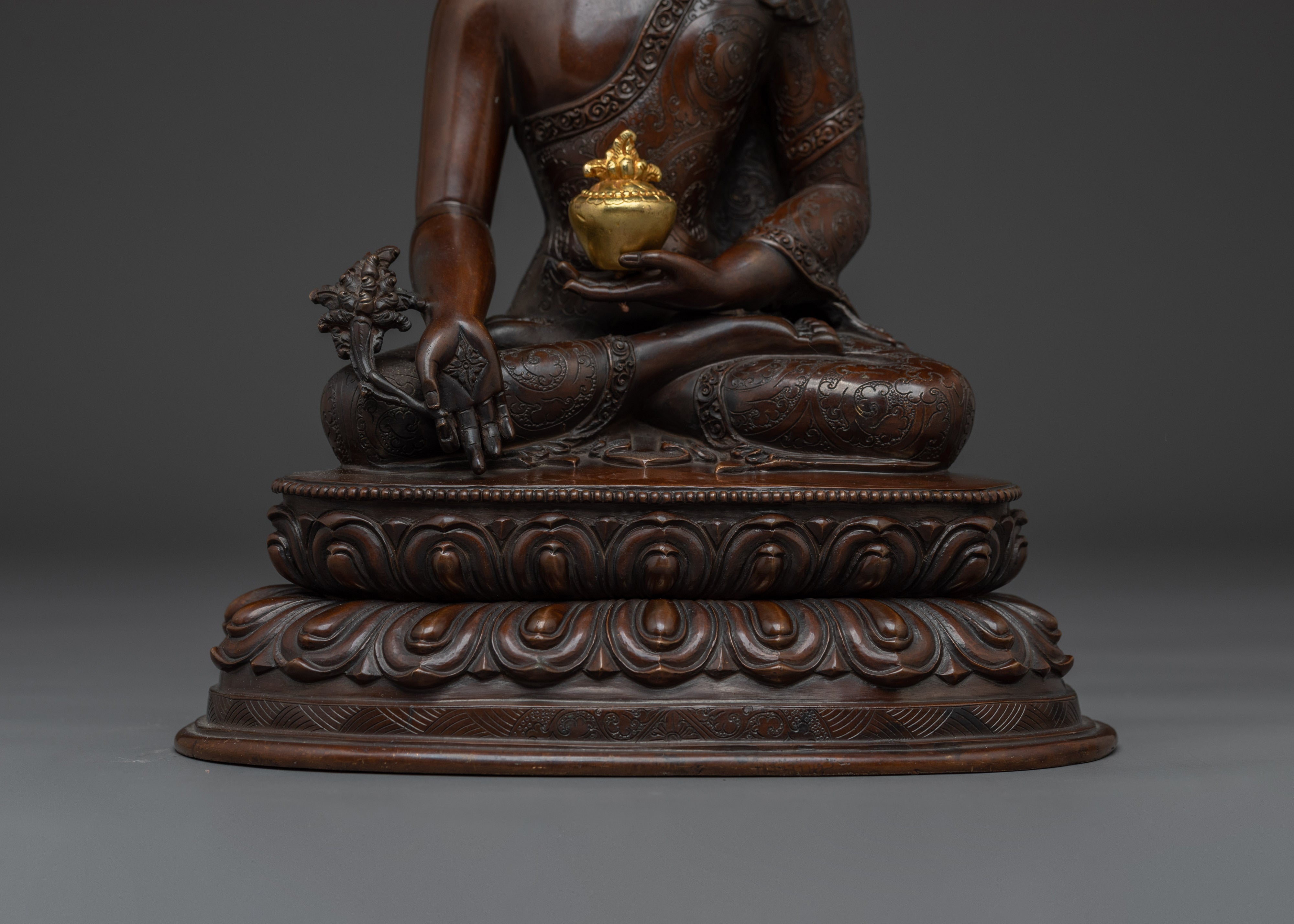 Oxidized Art of Medicine Buddha | Also known as Bhaisajya-guru
